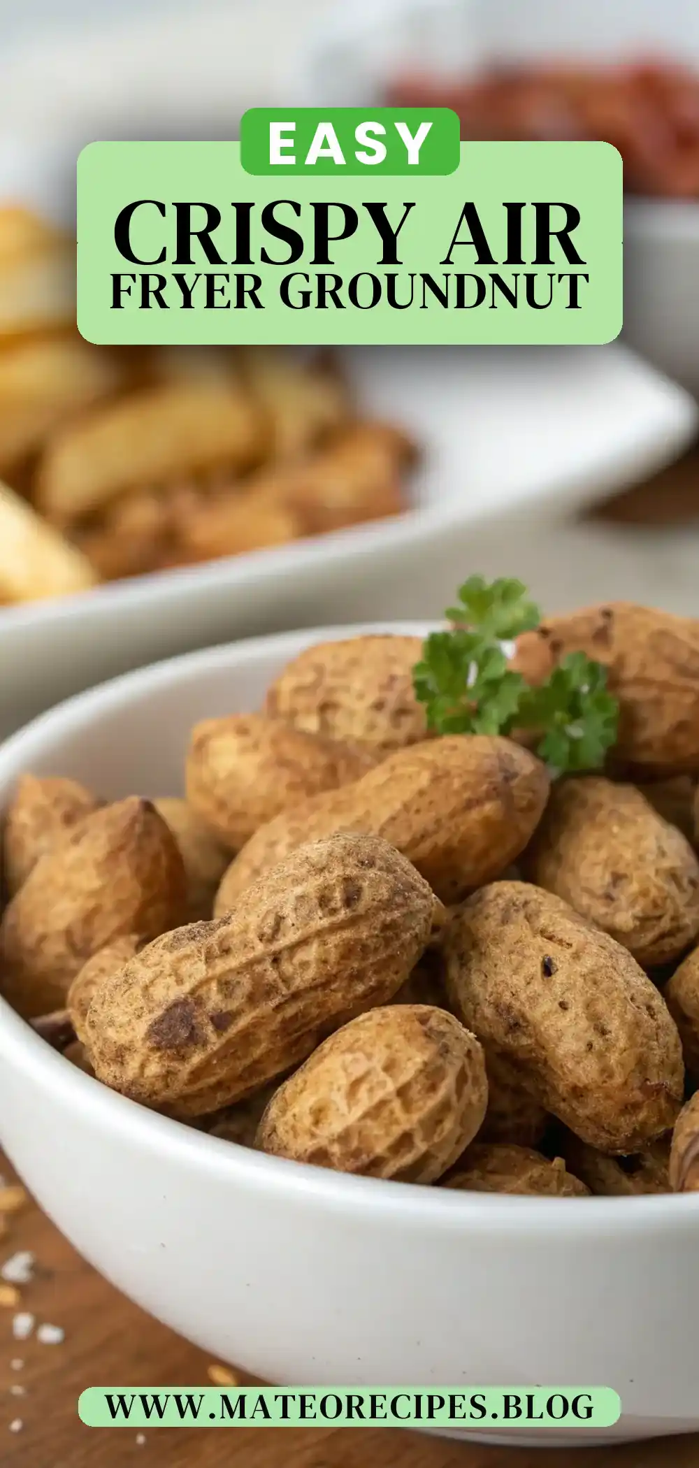 Pinterest pin 2 (Design 2) for Air Fryer Groundnut