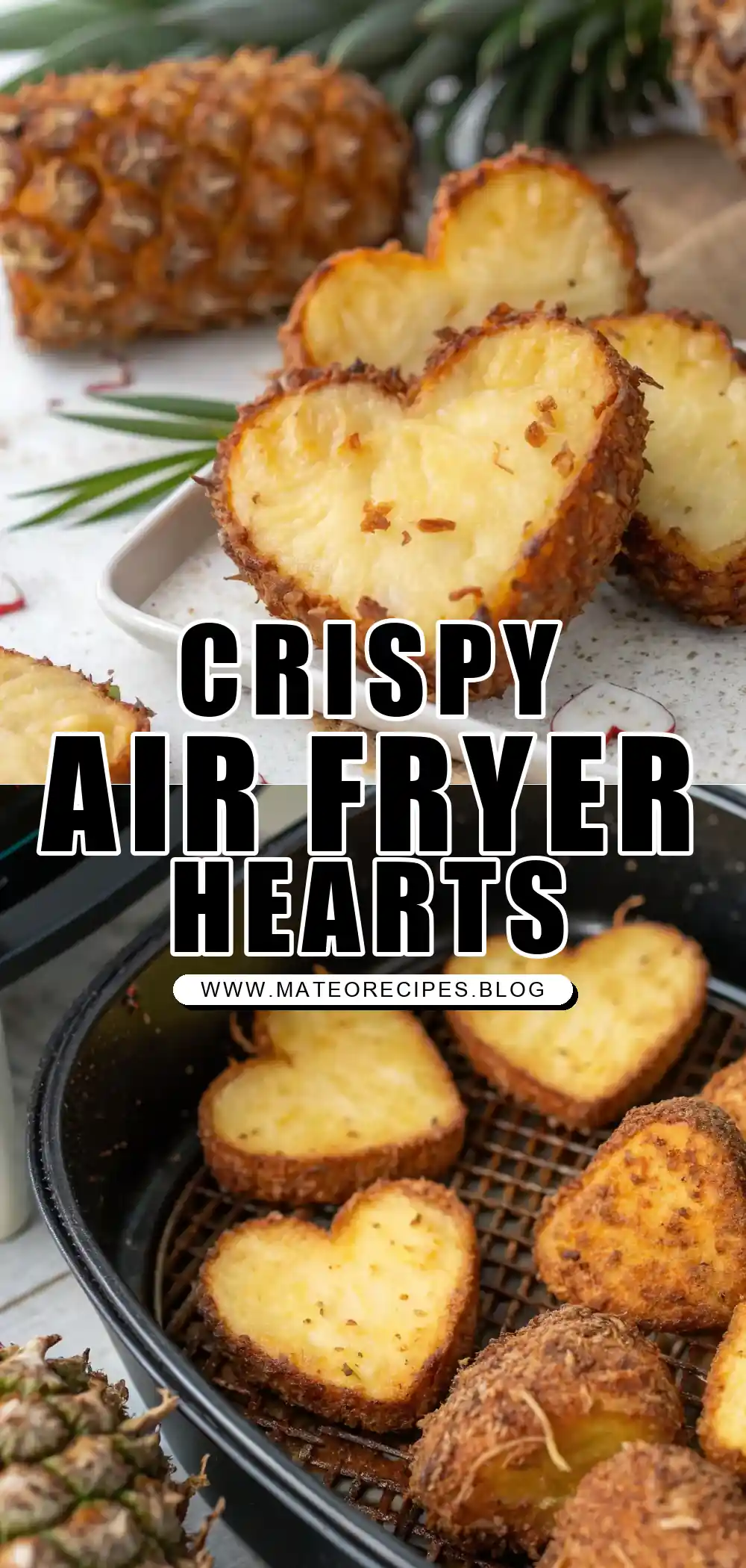 Pinterest pin 1 (Design 1) for Air Fryer Palm Hearts