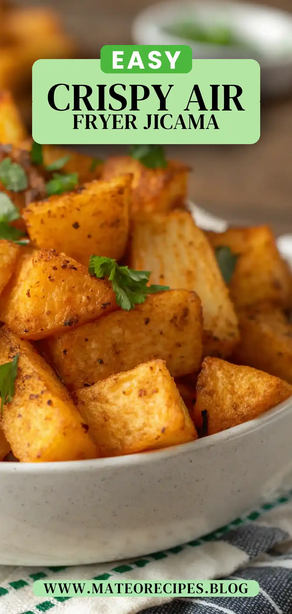 Pinterest pin 2 (Design 2) for Air Fryer Jicama
