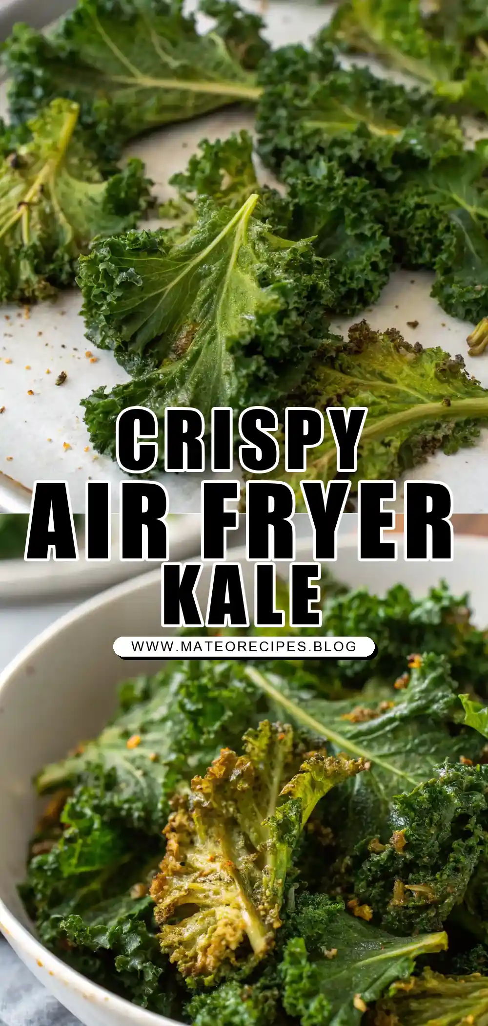 Pinterest pin 1 (Design 1) for Air Fryer Kale Chips