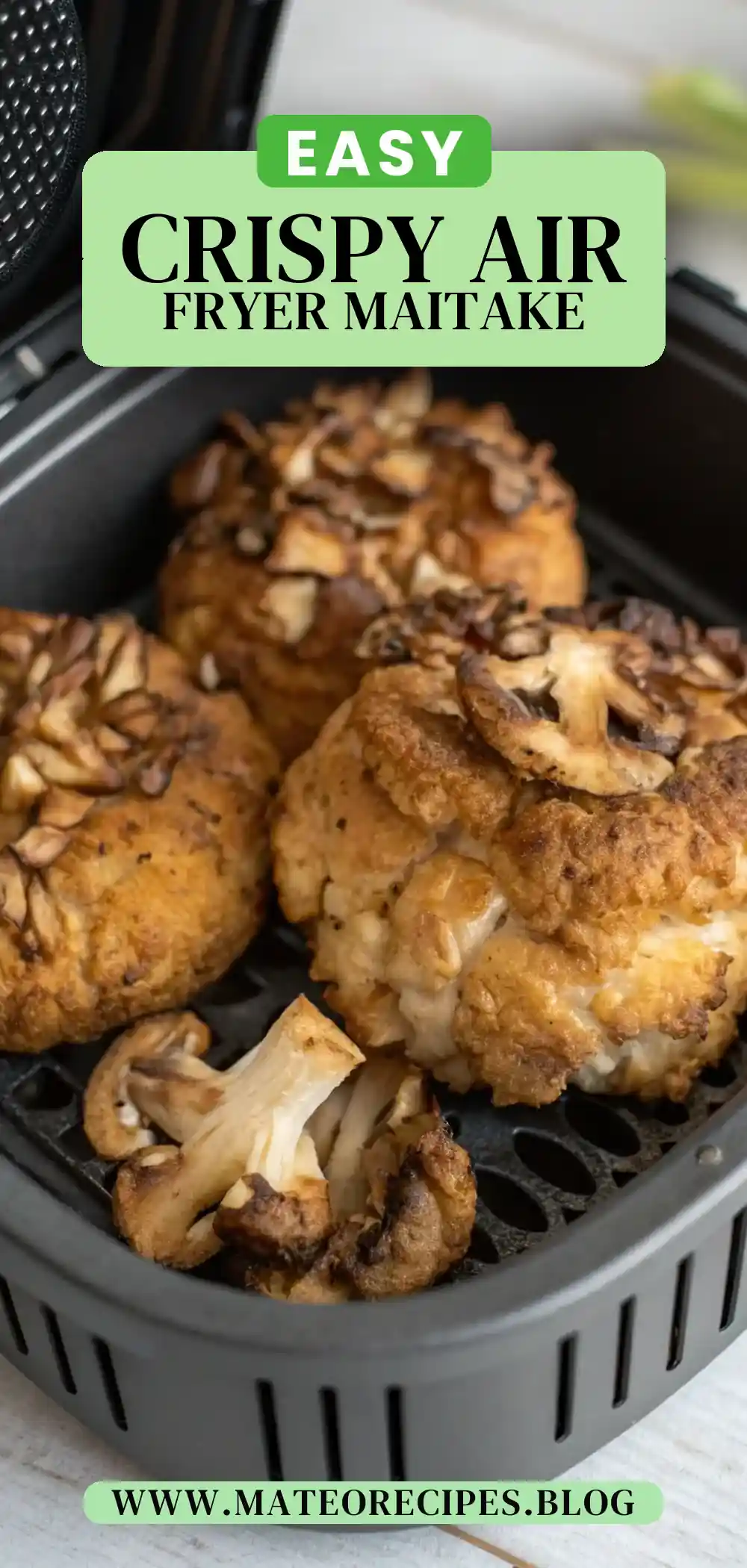 Pinterest pin 2 (Design 2) for Air Fryer Maitake