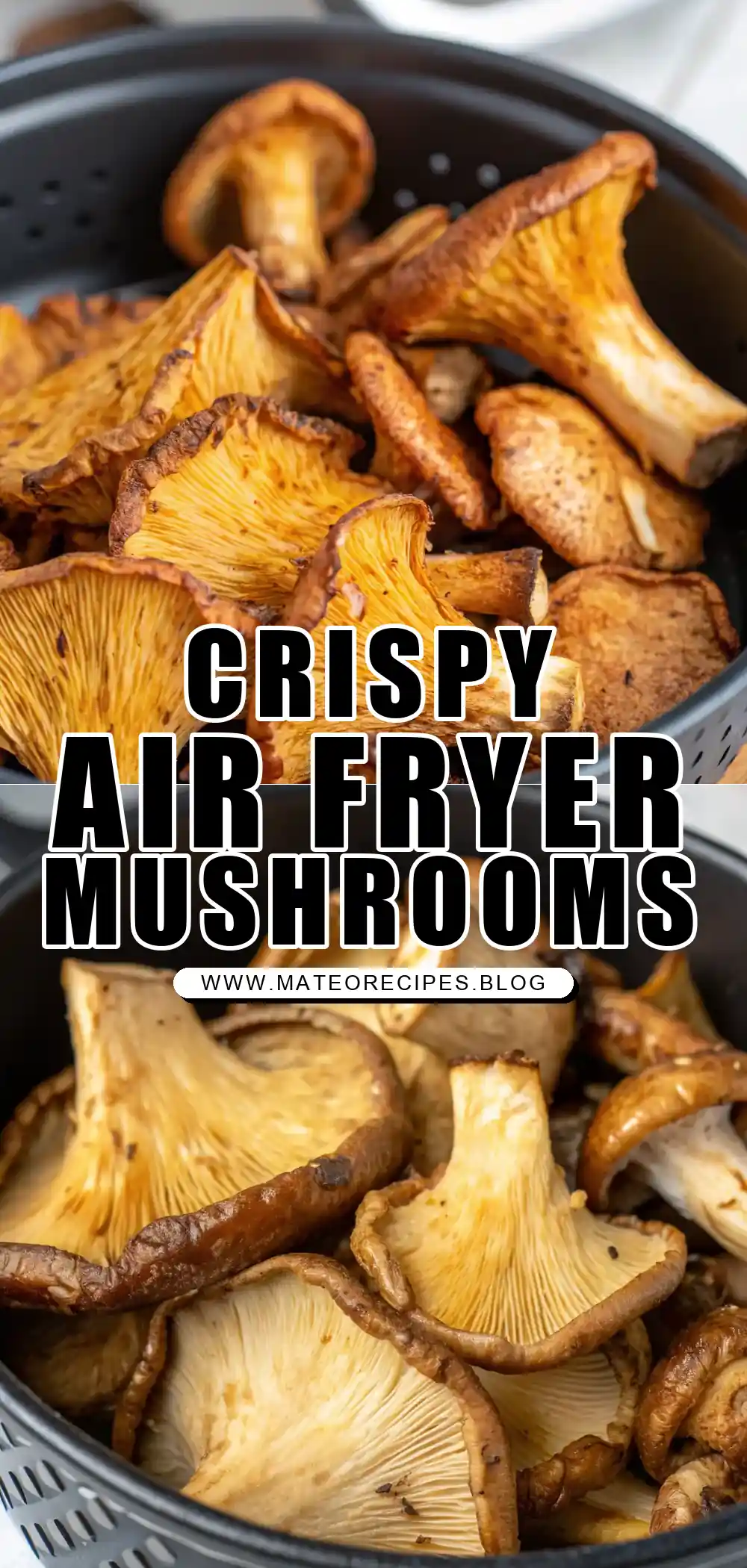 Pinterest pin 1 (Design 1) for Air Fryer Oyster Mushrooms