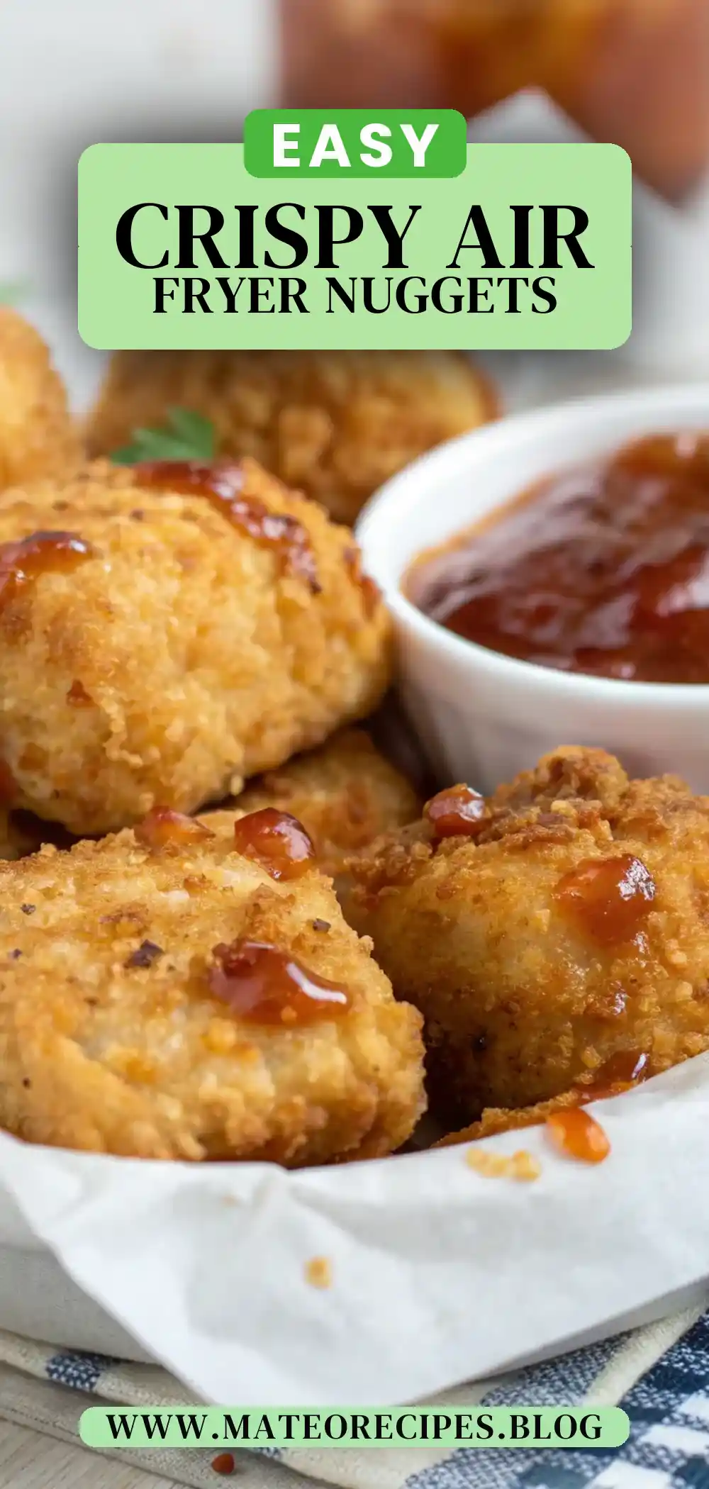 Pinterest pin 2 (Design 2) for Air Fryer Chicken Nuggets