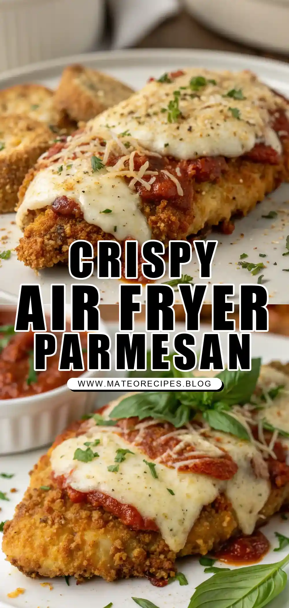 Pinterest pin 1 (Design 1) for Air Fryer Chicken Parmesan