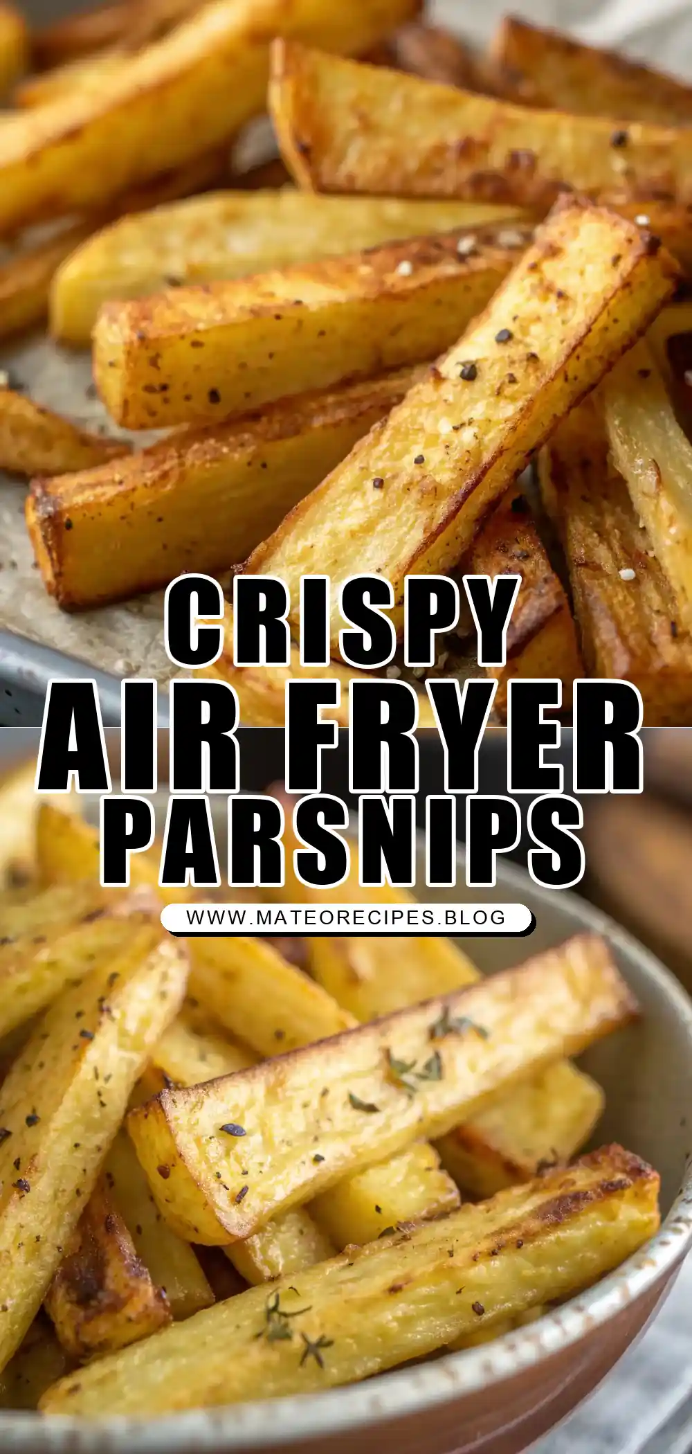 Pinterest pin 1 (Design 1) for Air Fryer Parsnips