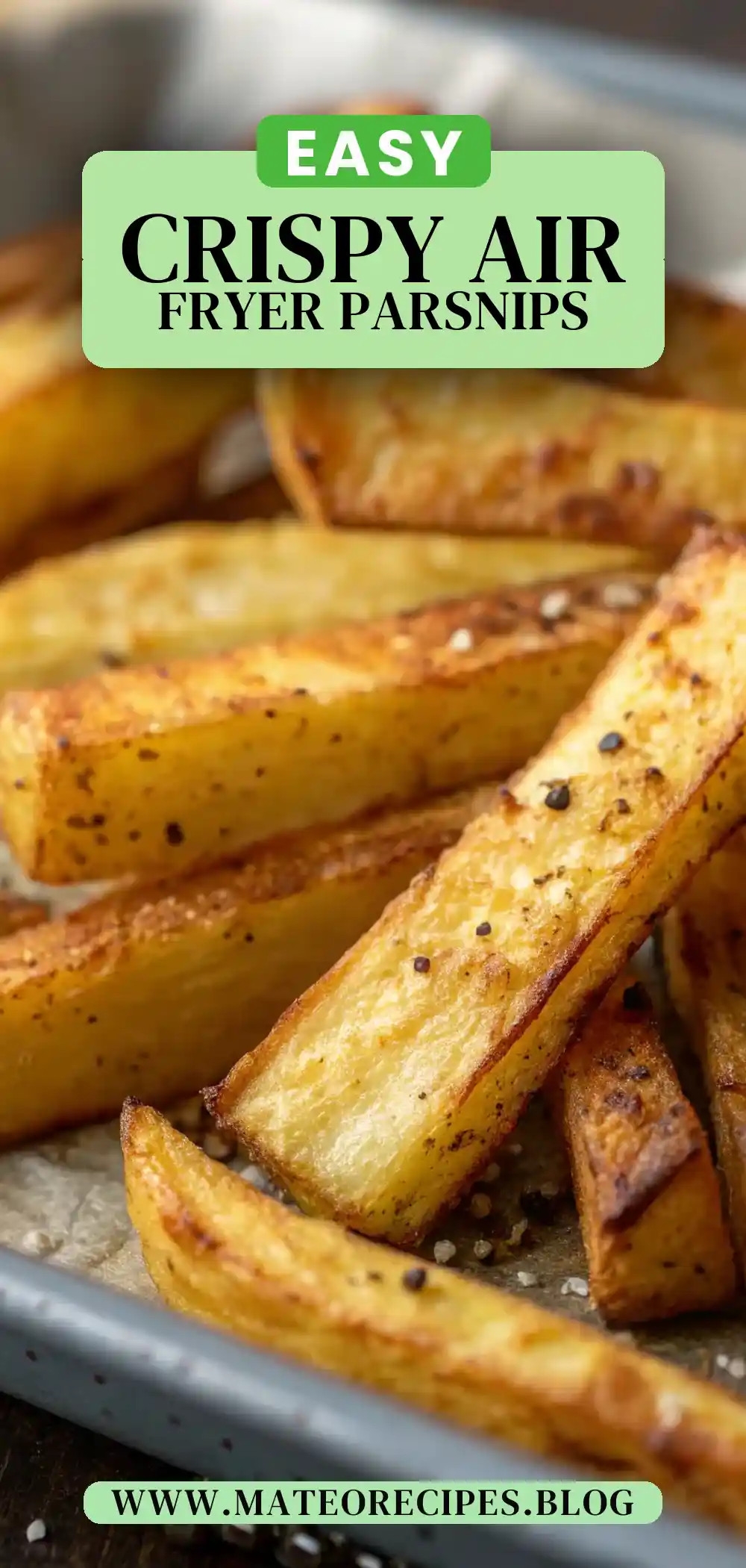 Pinterest pin 2 (Design 2) for Air Fryer Parsnips