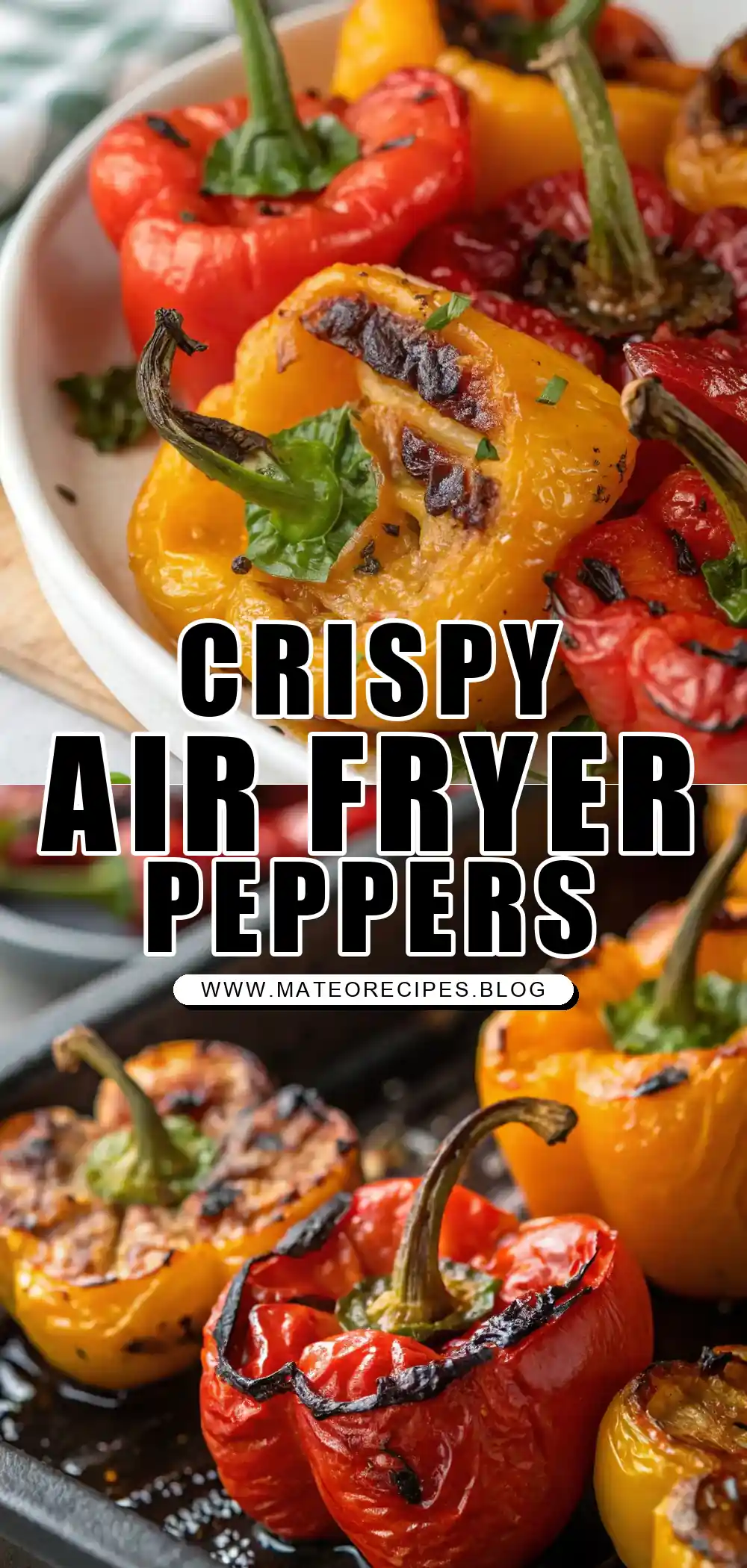 Pinterest pin 1 (Design 1) for Air Fryer Bell Peppers