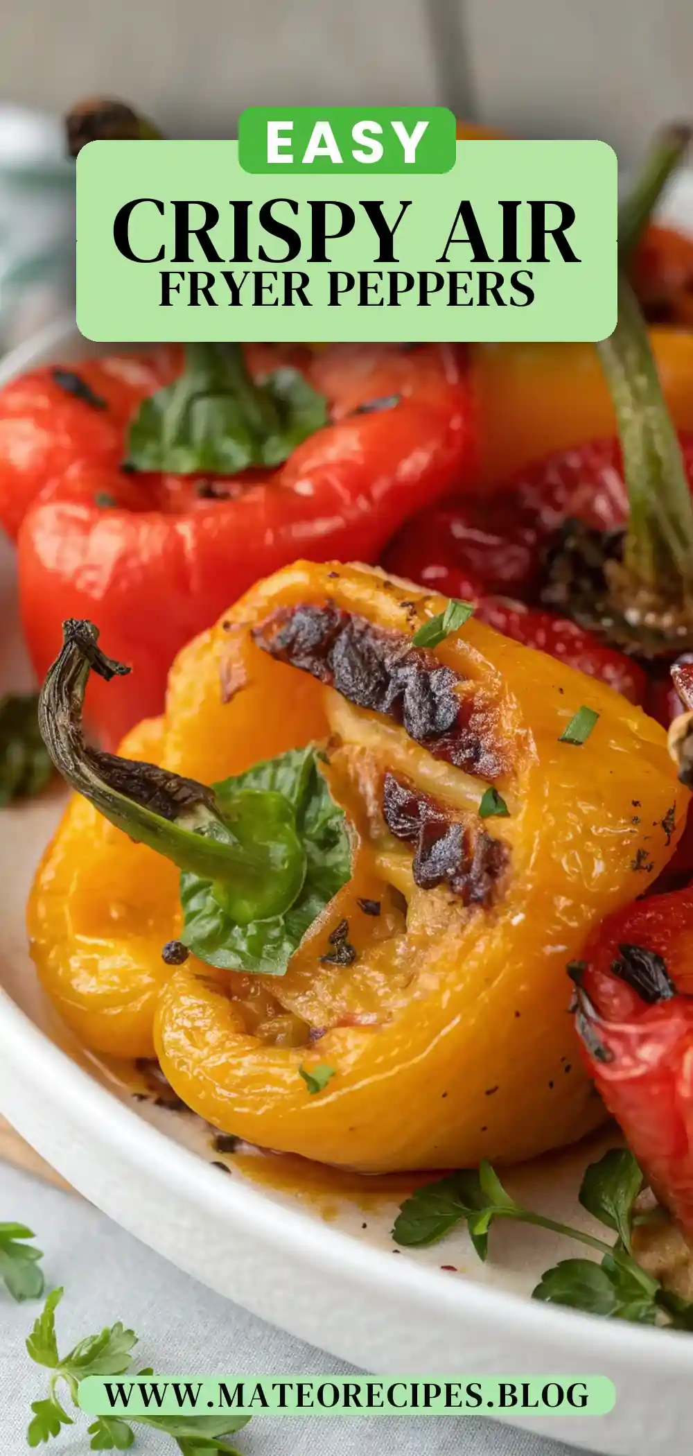 Pinterest pin 2 (Design 2) for Air Fryer Bell Peppers