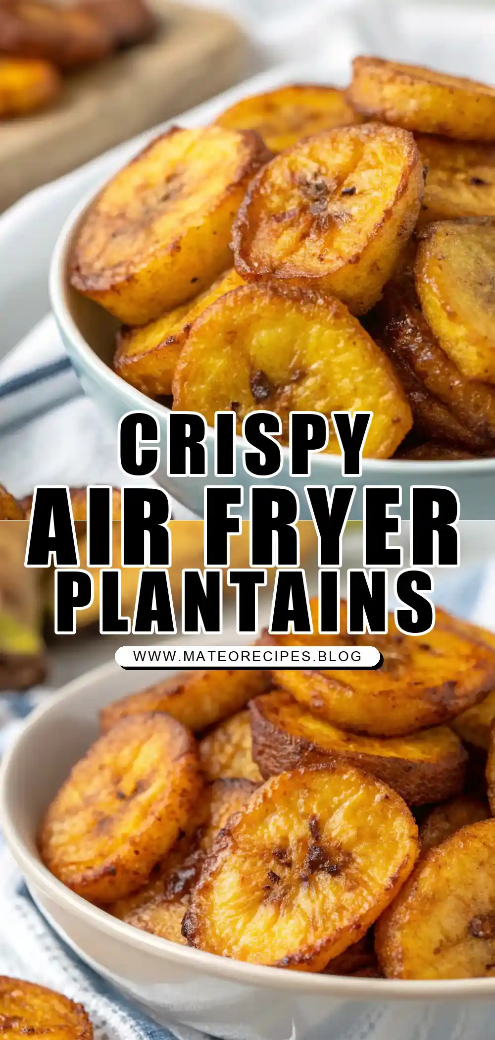 Pinterest pin 1 (Design 1) for Air Fryer Plantains