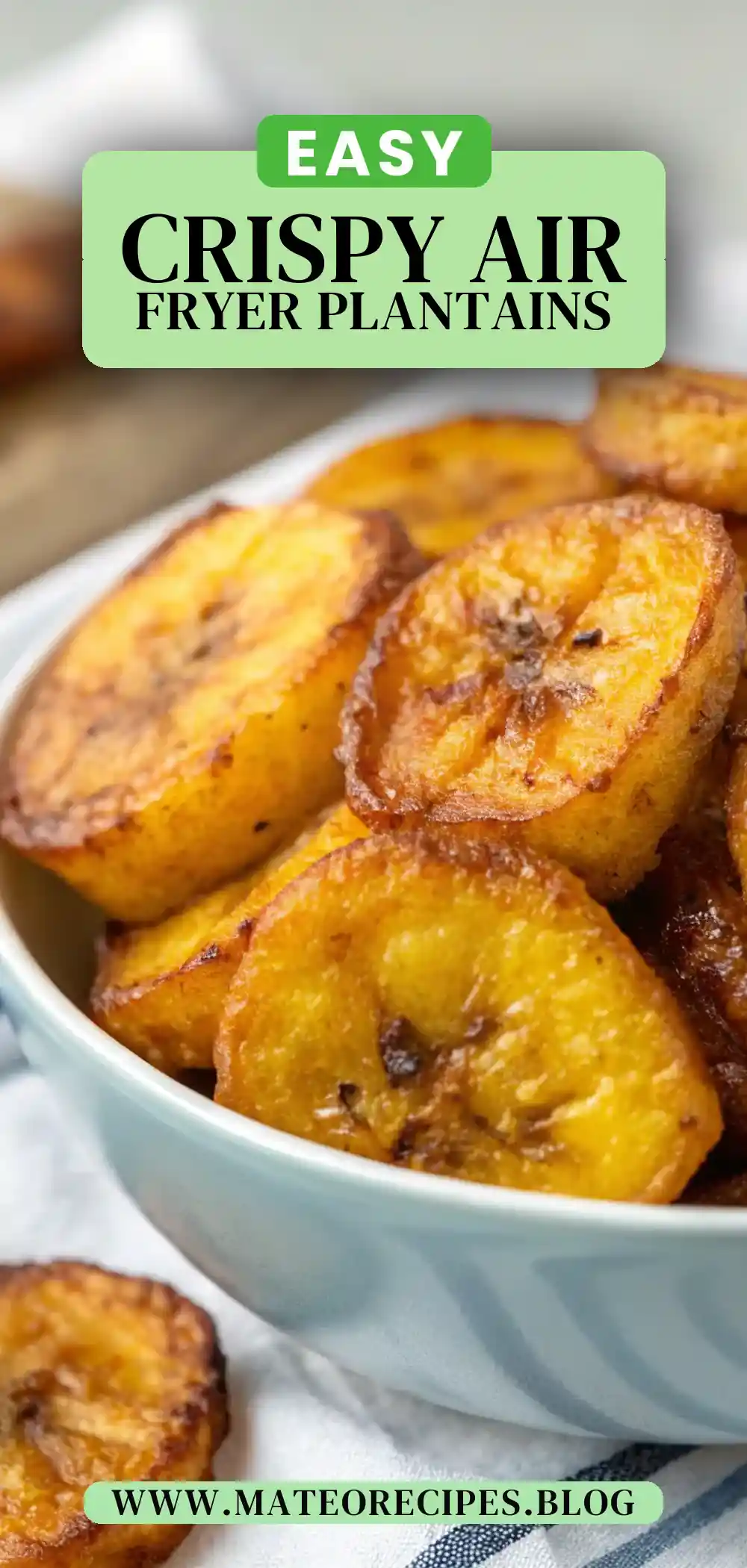 Pinterest pin 2 (Design 2) for Air Fryer Plantains