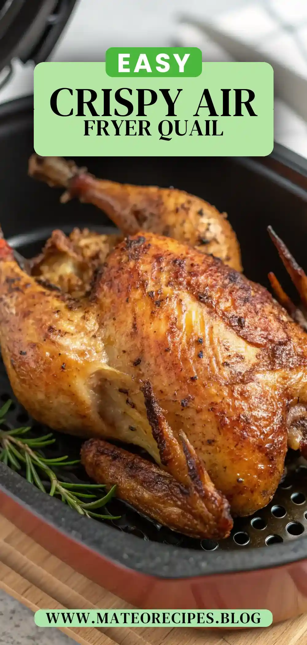 Pinterest pin 2 (Design 2) for Air Fryer Quail