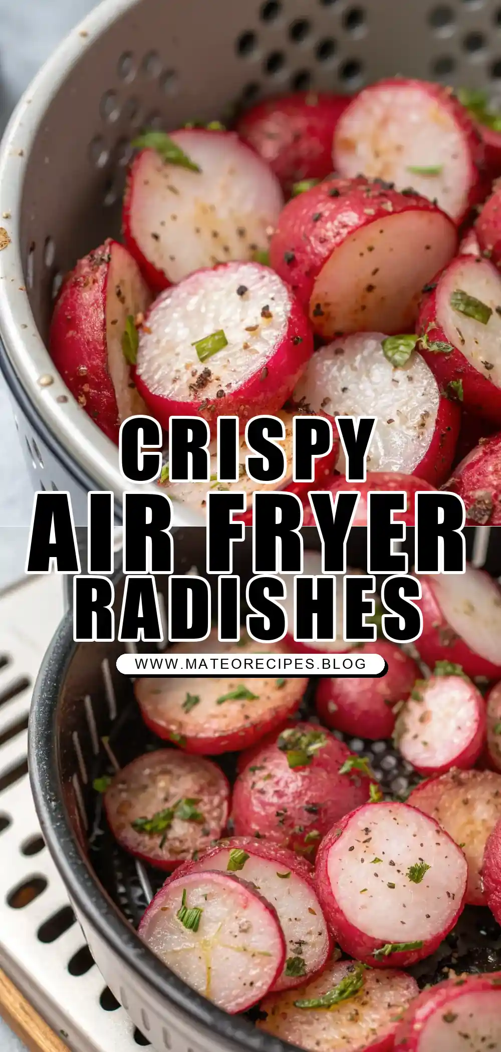 Pinterest pin 1 (Design 1) for Air Fryer Radishes