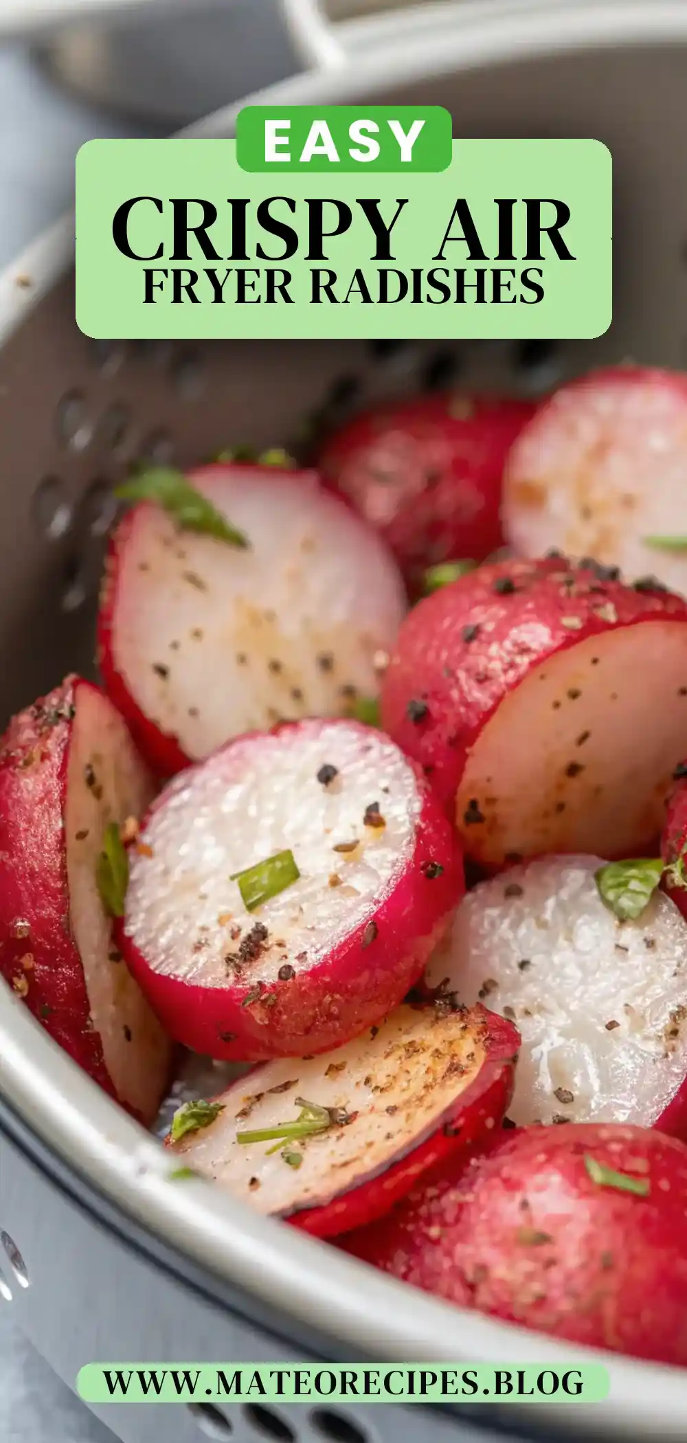 Pinterest pin 2 (Design 2) for Air Fryer Radishes
