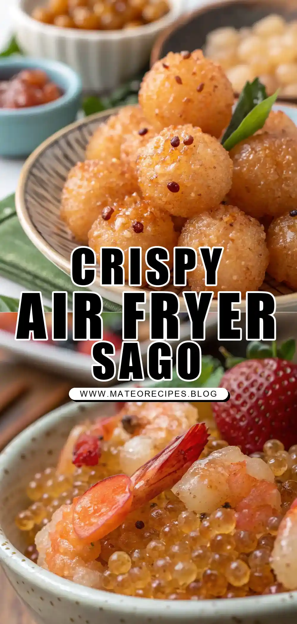 Pinterest pin 1 (Design 1) for Air Fryer Sago