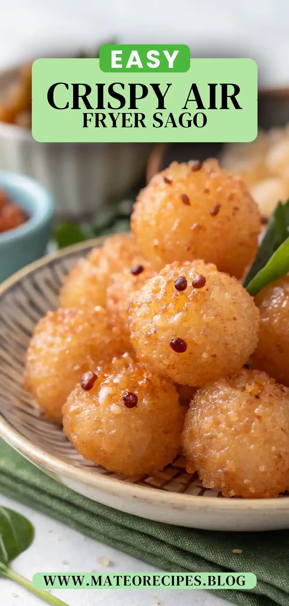 Pinterest pin 2 (Design 2) for Air Fryer Sago