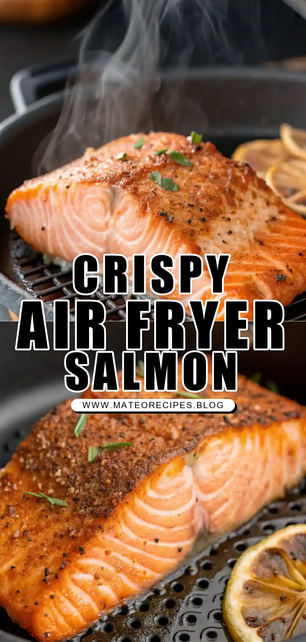 Pinterest pin 1 (Design 1) for Air Fryer Salmon