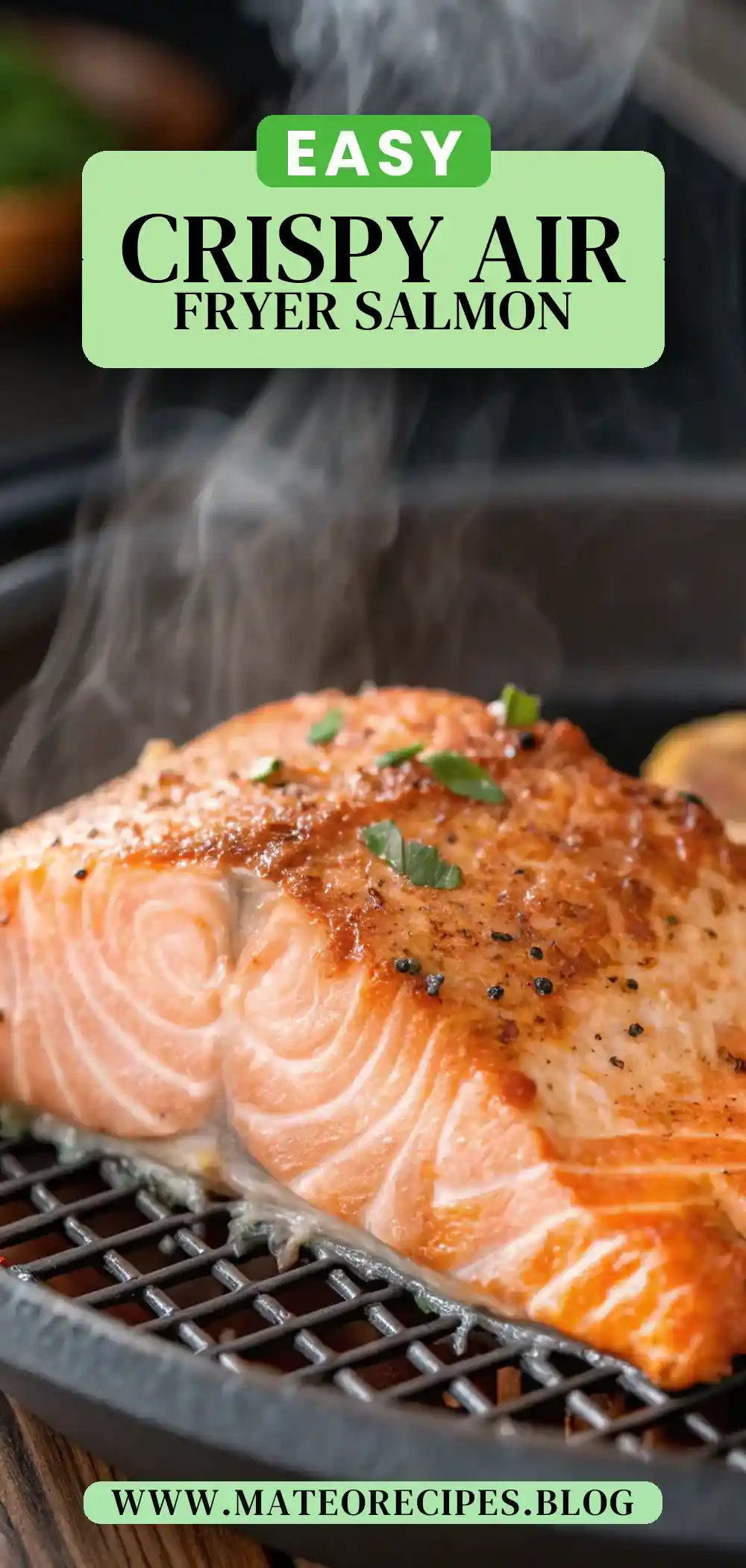 Pinterest pin 2 (Design 2) for Air Fryer Salmon