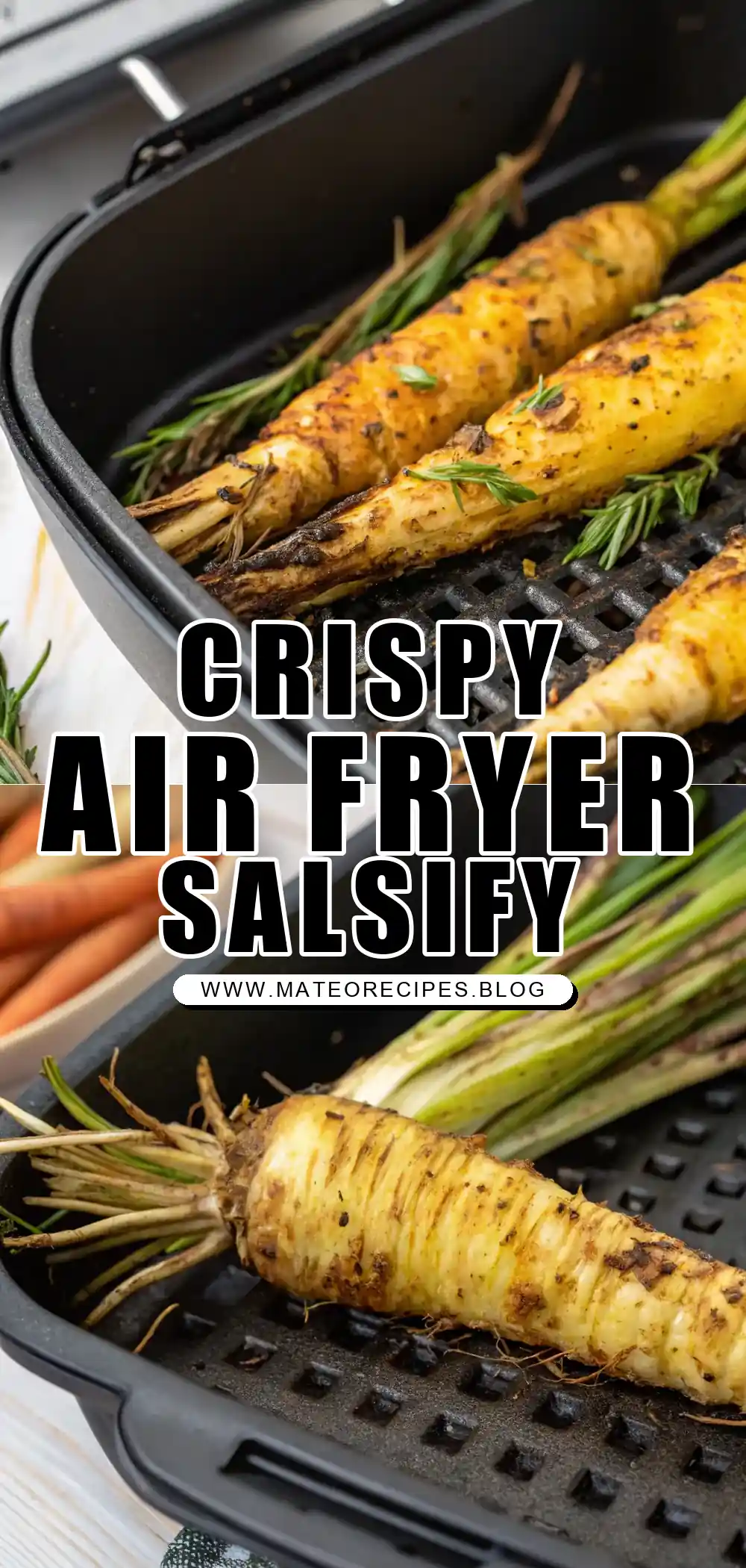 Pinterest pin 1 (Design 1) for Air Fryer Salsify