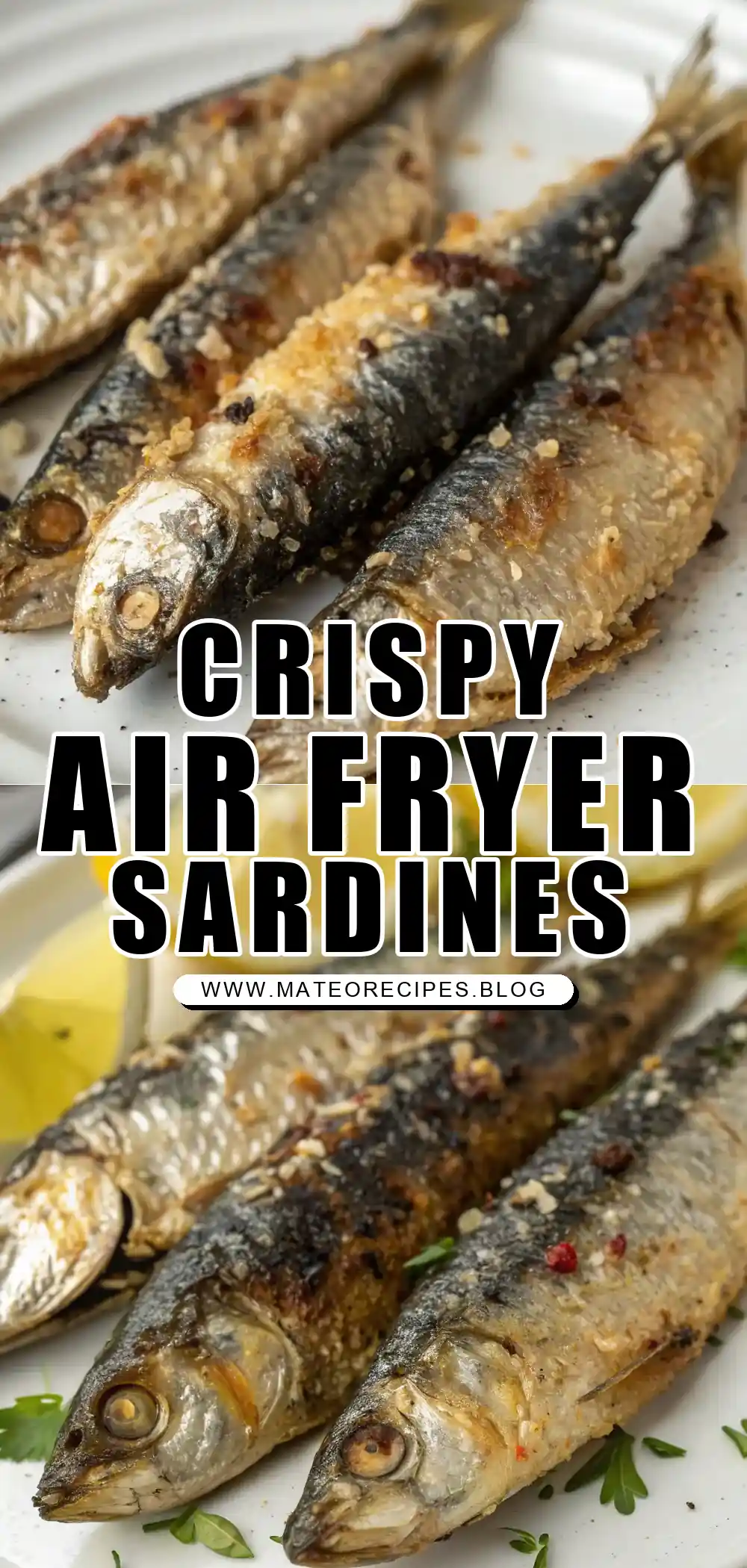 Pinterest pin 1 (Design 1) for Air Fryer Sardines