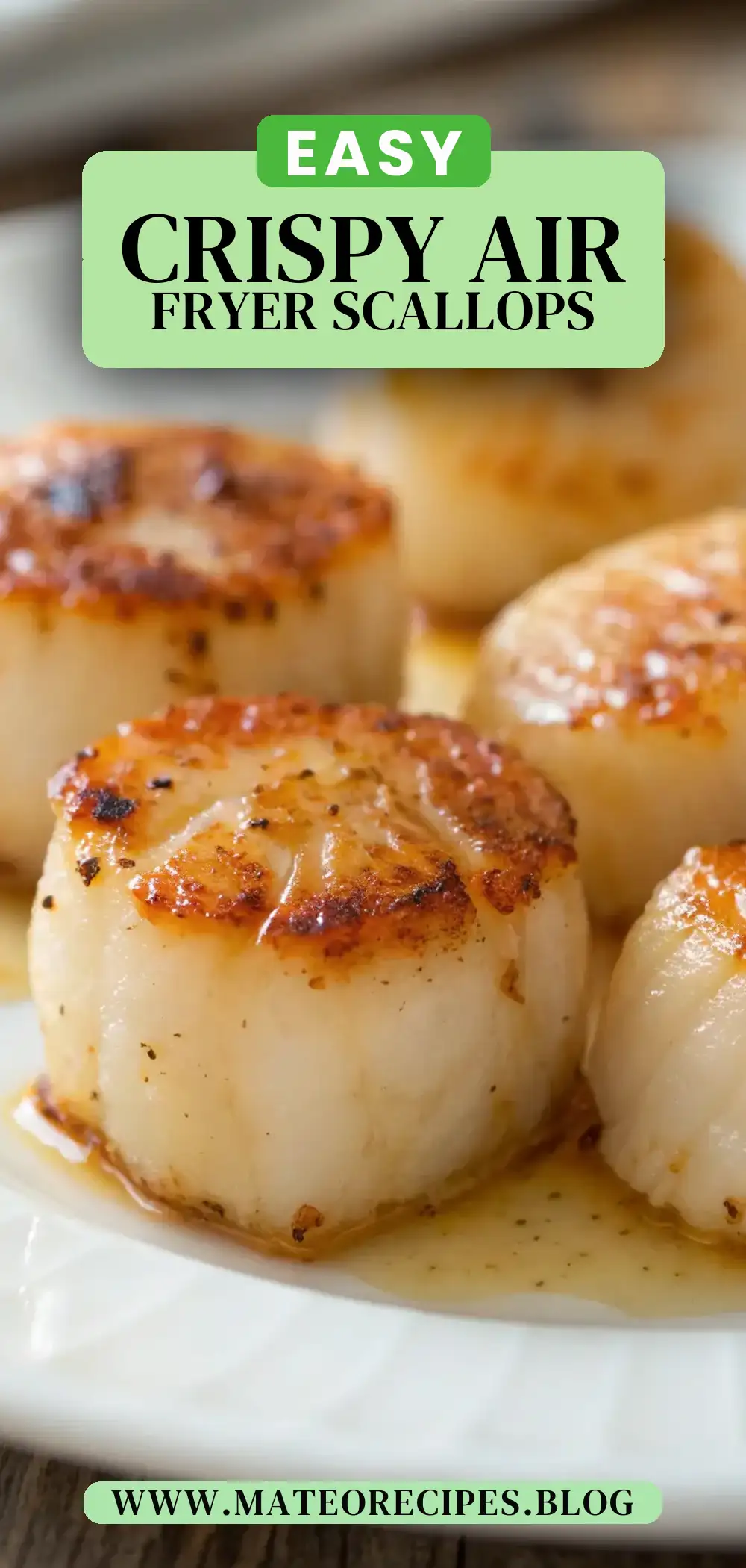 Pinterest pin 2 (Design 2) for Air Fryer Scallops