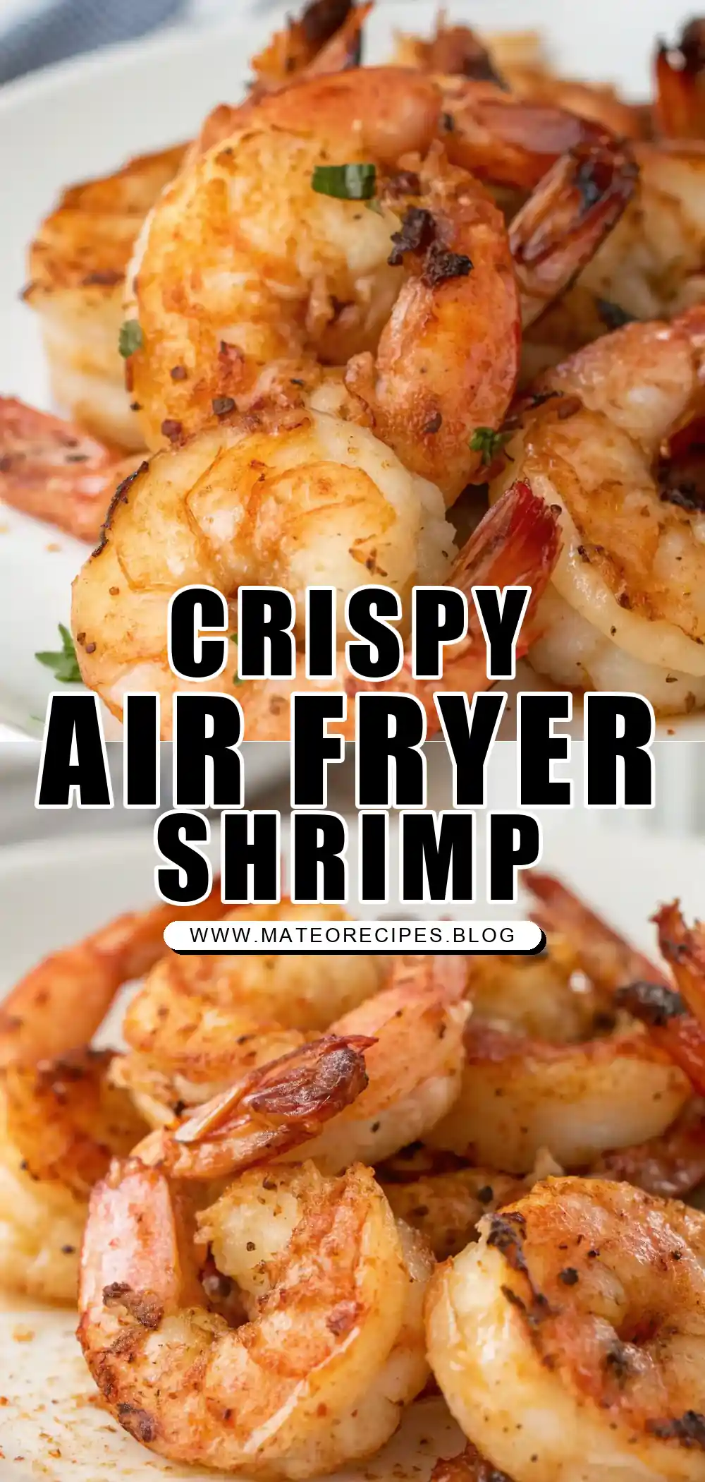Pinterest pin 1 (Design 1) for Air Fryer Shrimp