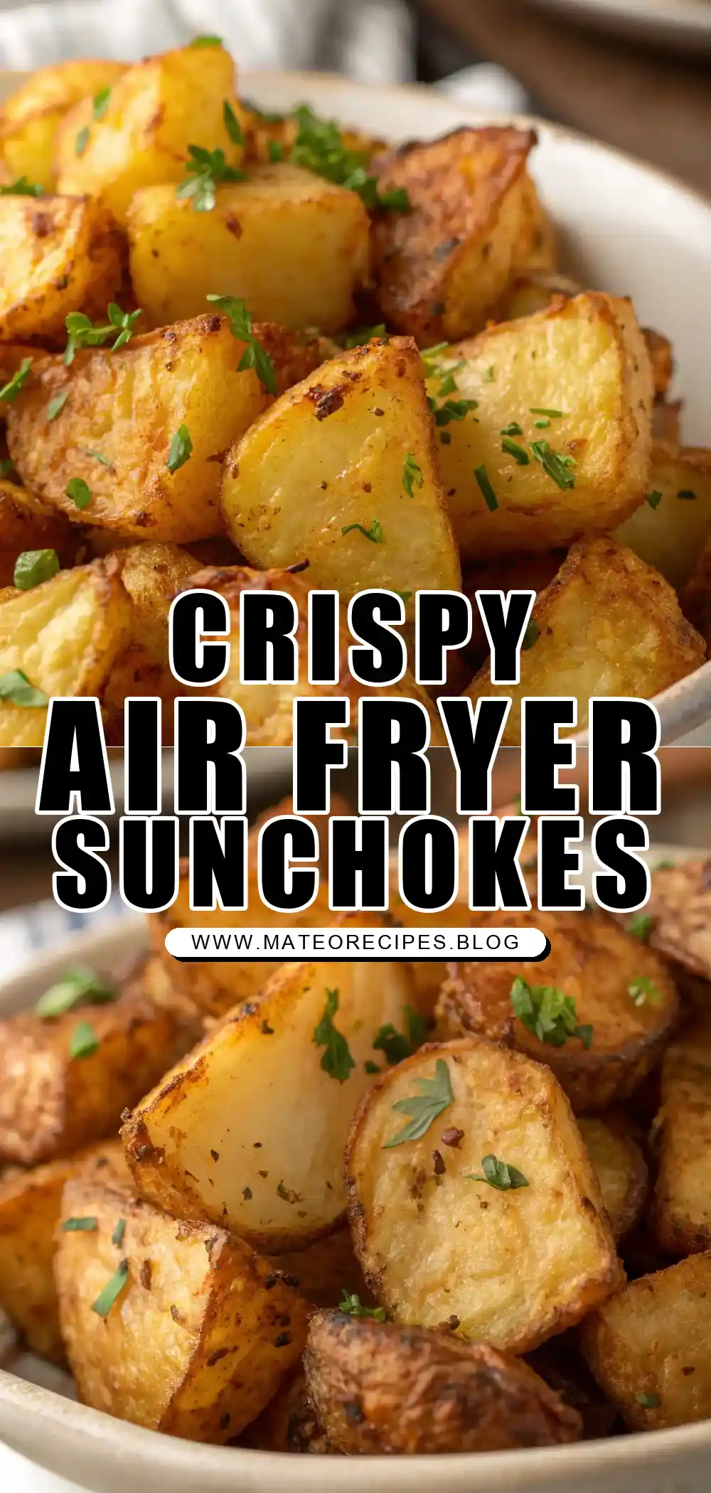 Pinterest pin 1 (Design 1) for Air Fryer Sunchokes