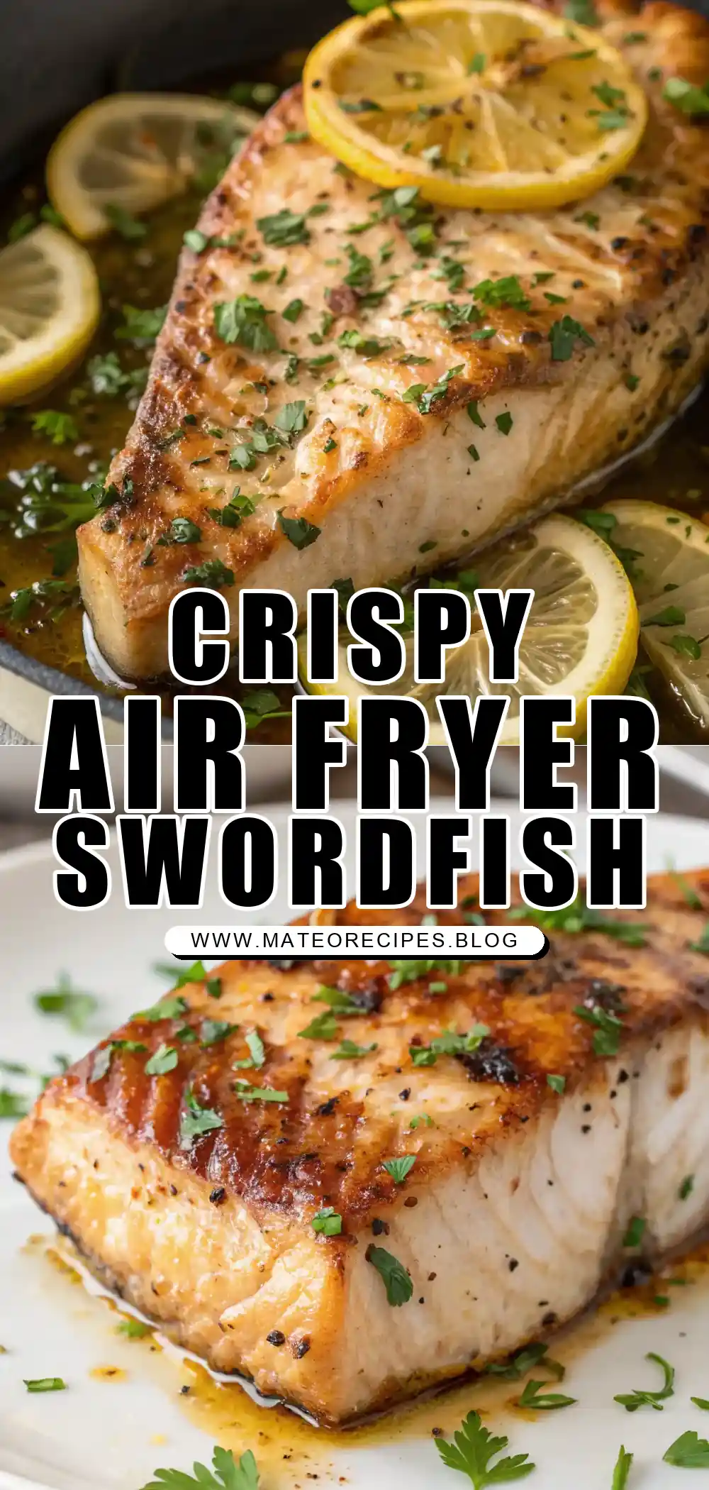 Pinterest pin 1 (Design 1) for Air Fryer Swordfish