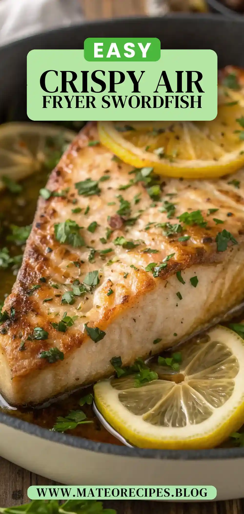 Pinterest pin 2 (Design 2) for Air Fryer Swordfish