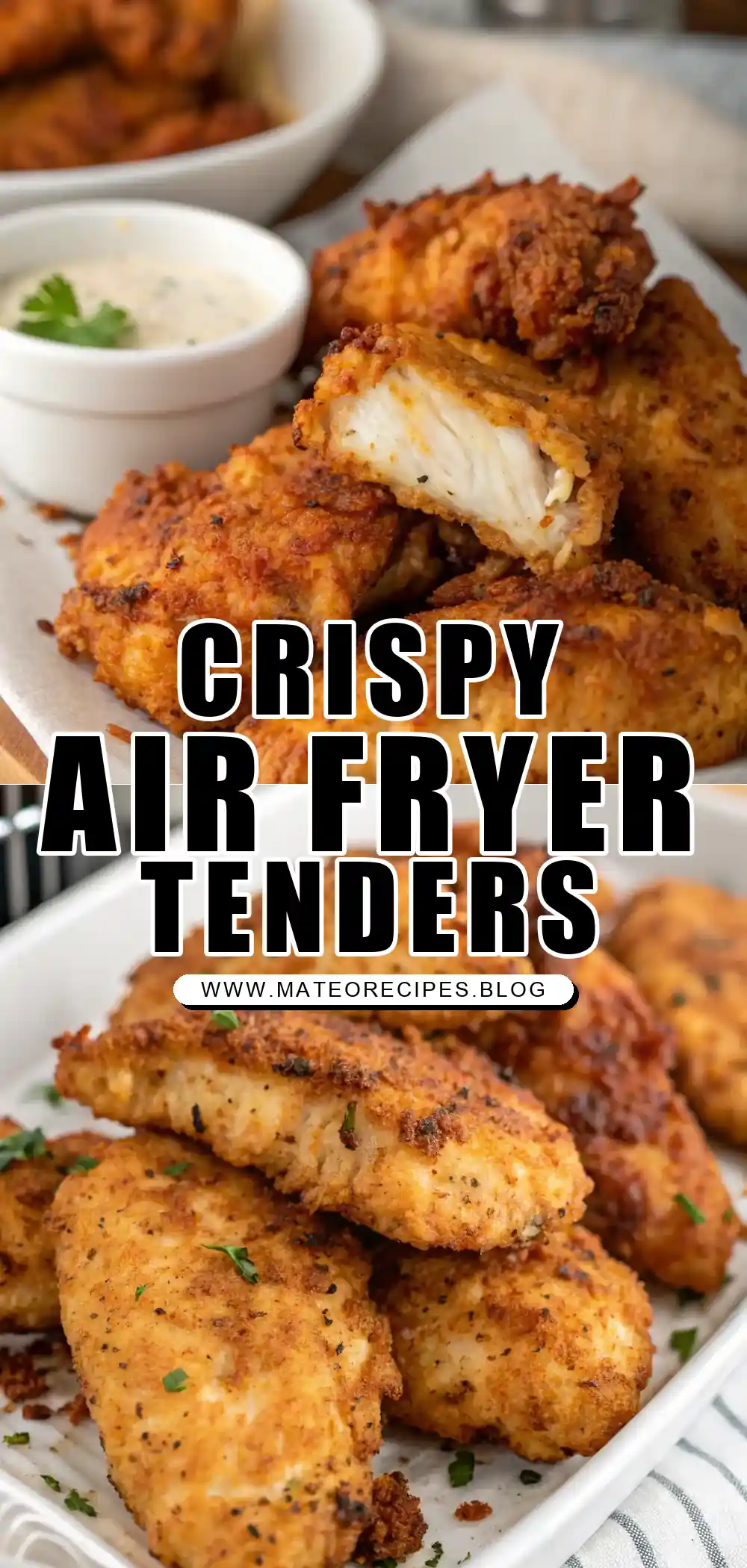 Pinterest pin 1 (Design 1) for Air Fryer Chicken Tenders