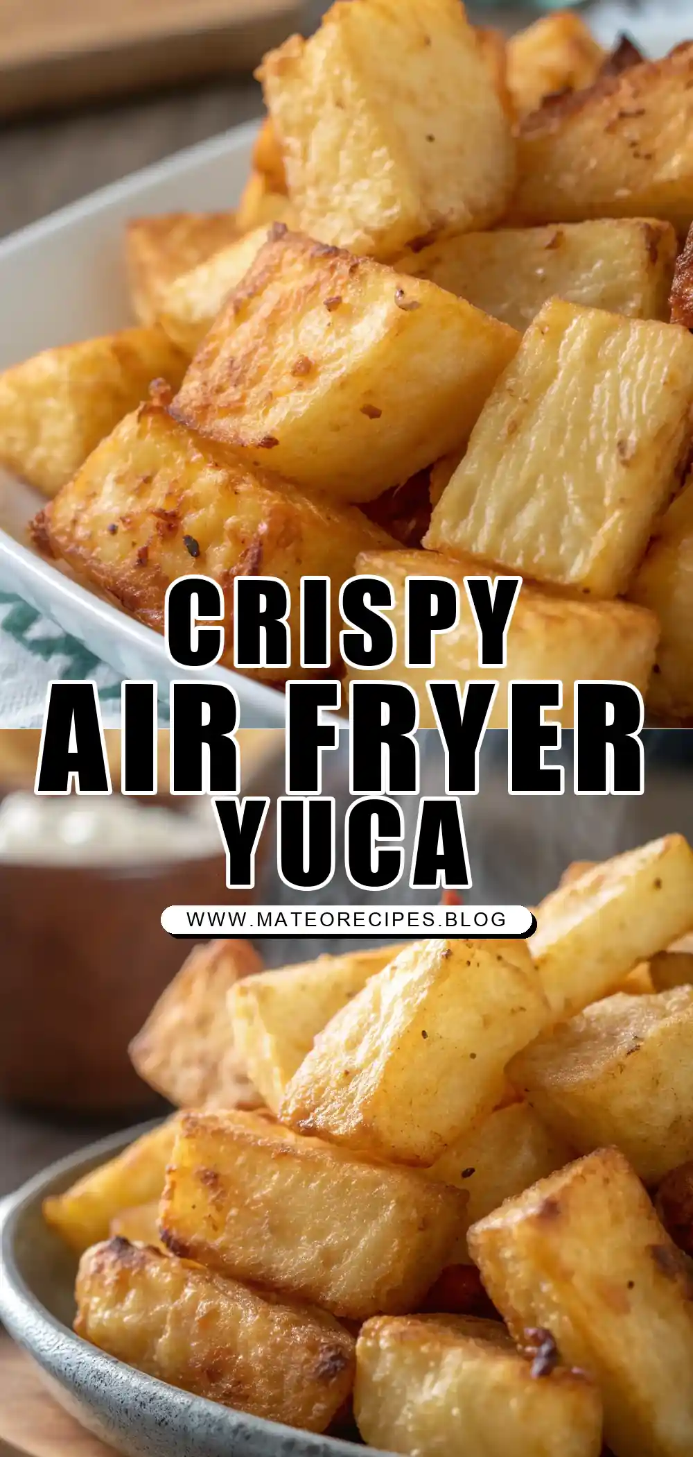 Pinterest pin 1 (Design 1) for Air Fryer Yuca