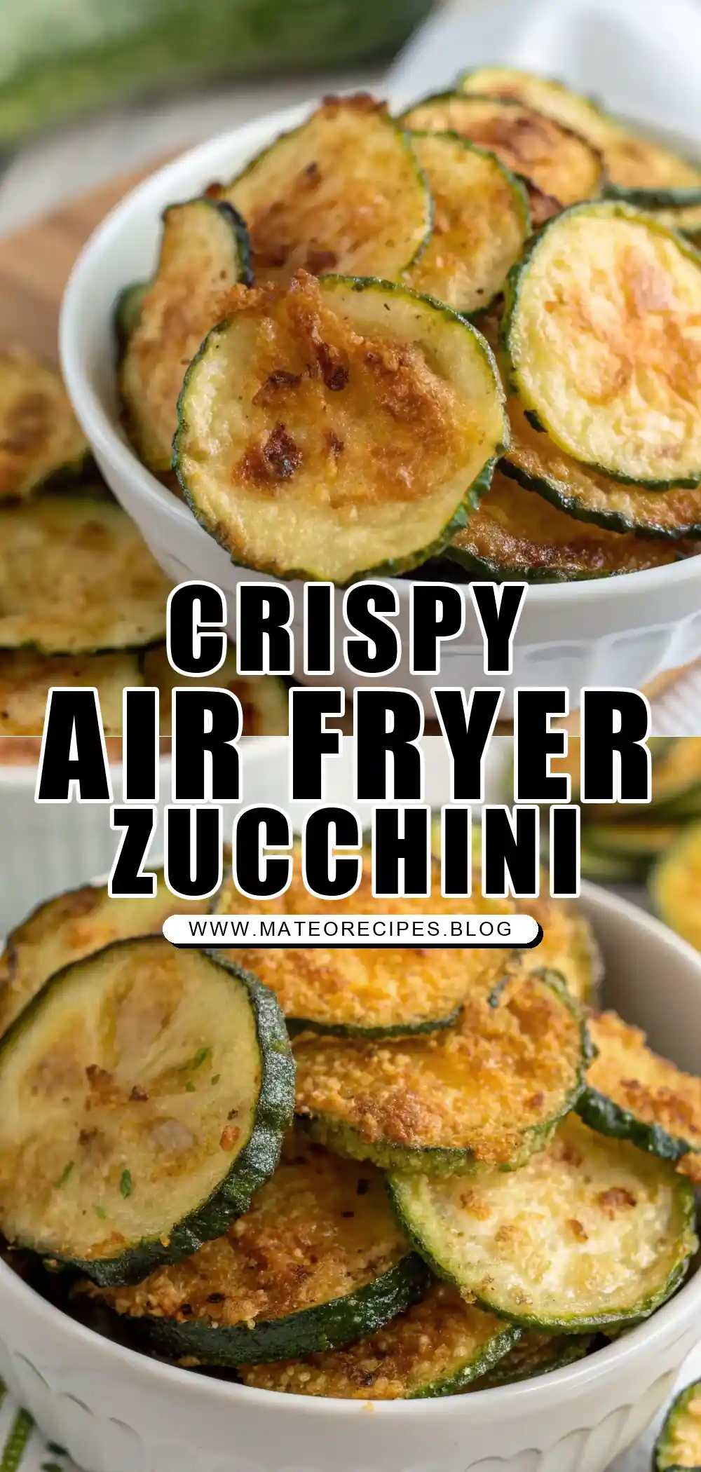 Pinterest pin 1 (Design 1) for Air Fryer Zucchini Chips