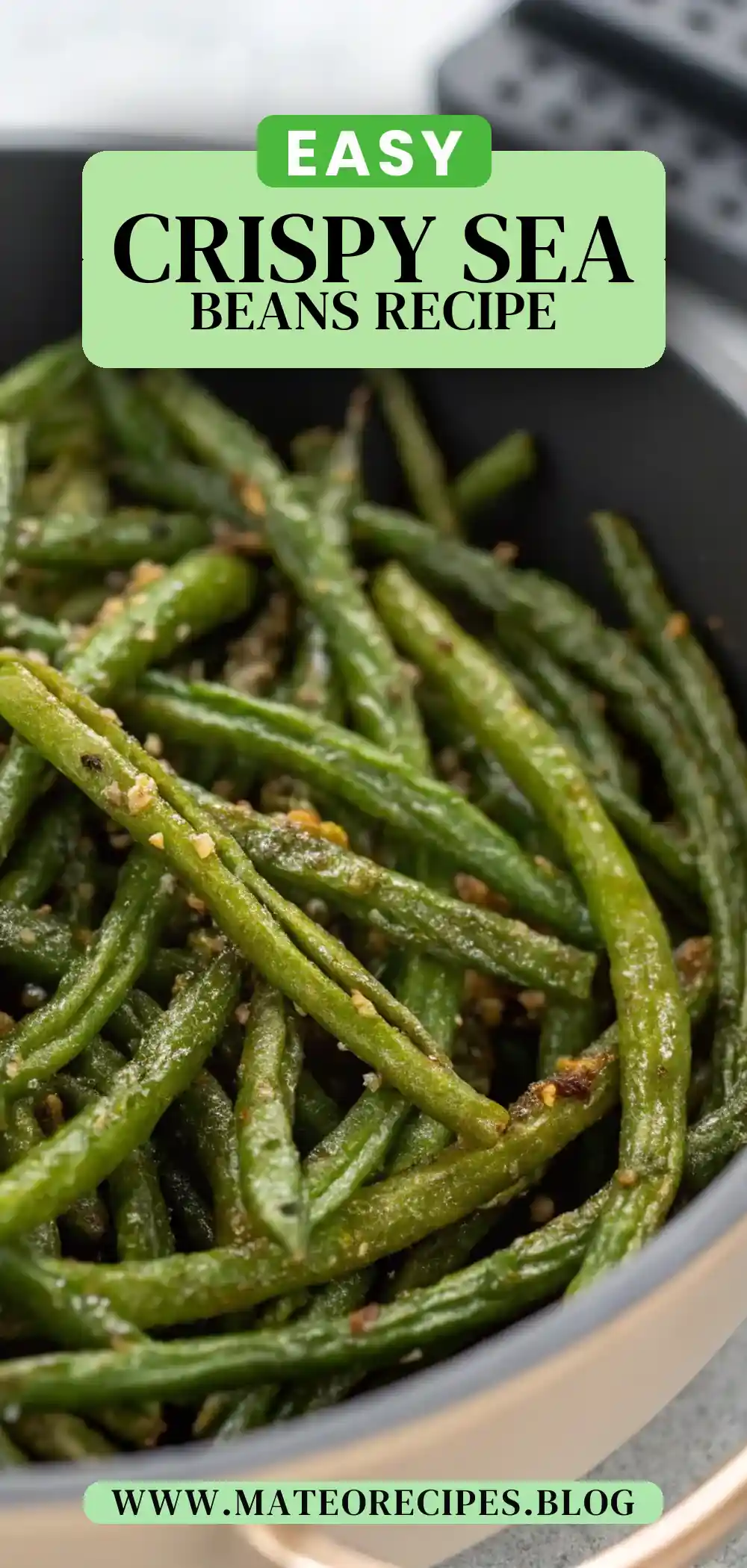 Pinterest pin 2 (Design 2) for Air Fryer Sea Beans