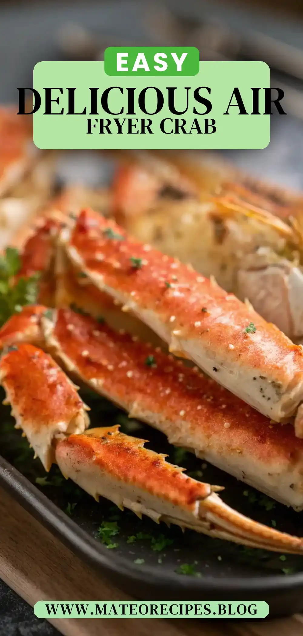 Pinterest pin 2 (Design 2) for Air Fryer Crab Legs