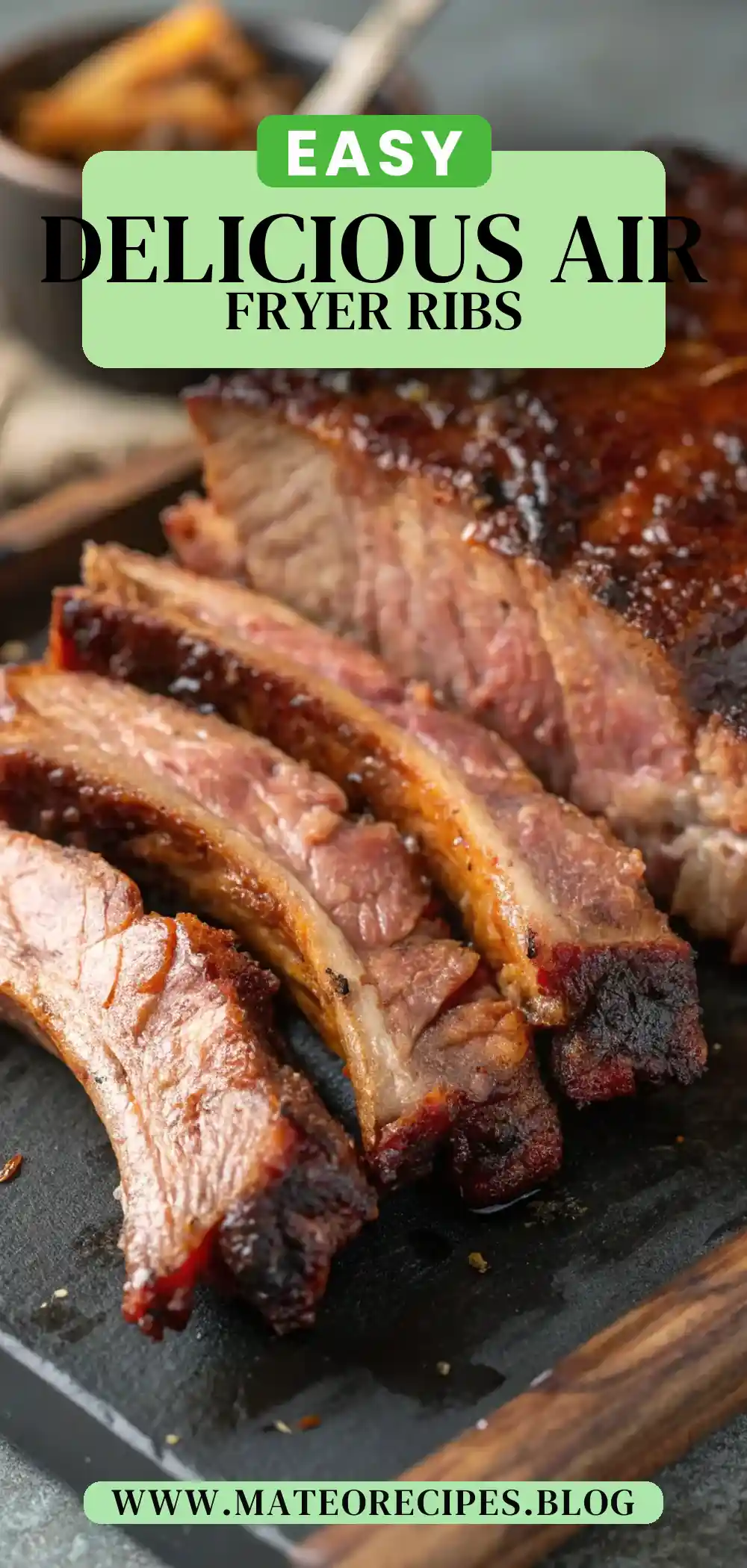 Pinterest pin 2 (Design 2) for Air Fryer Elk Ribs