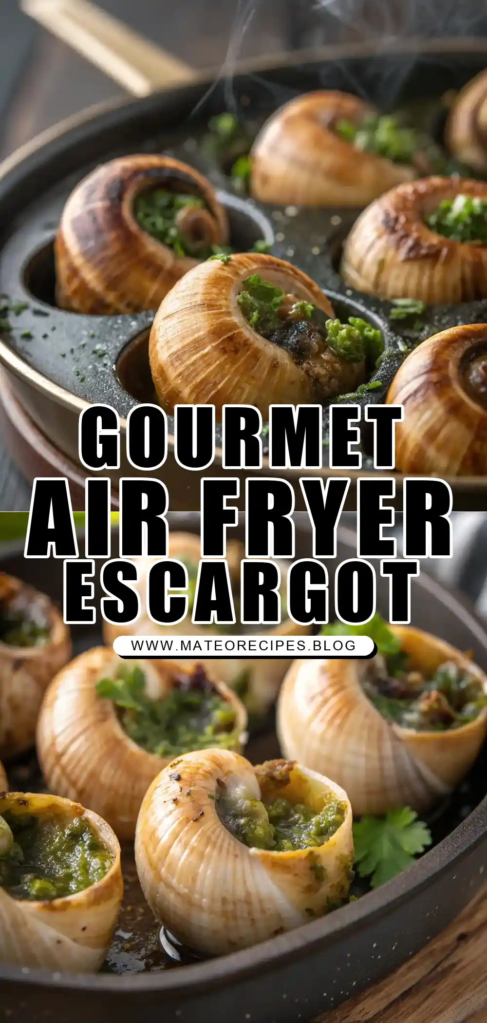 Pinterest pin 1 (Design 1) for Air Fryer Escargot