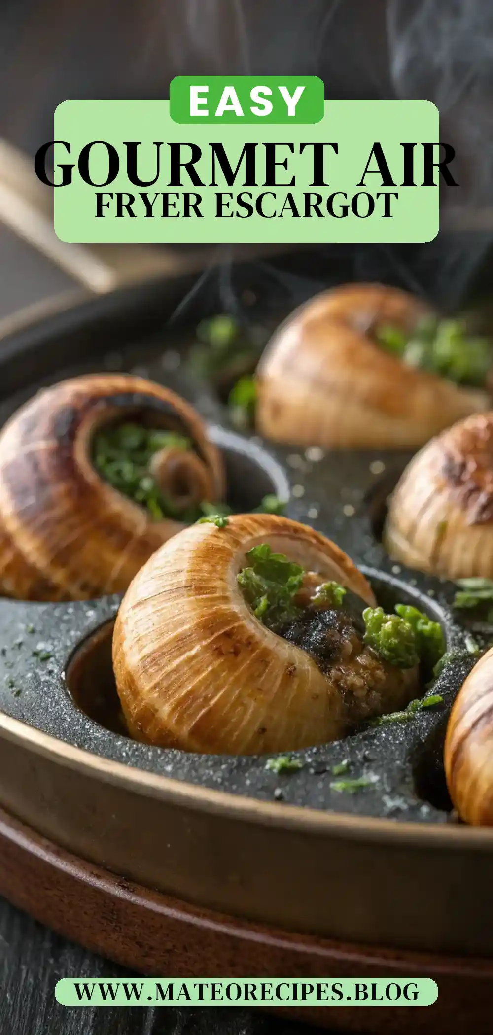 Pinterest pin 2 (Design 2) for Air Fryer Escargot