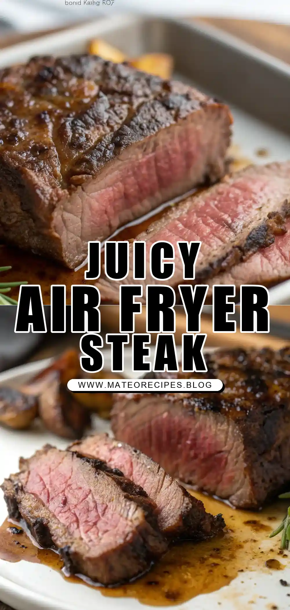 Pinterest pin 1 (Design 1) for Air Fryer Kangaroo Steak