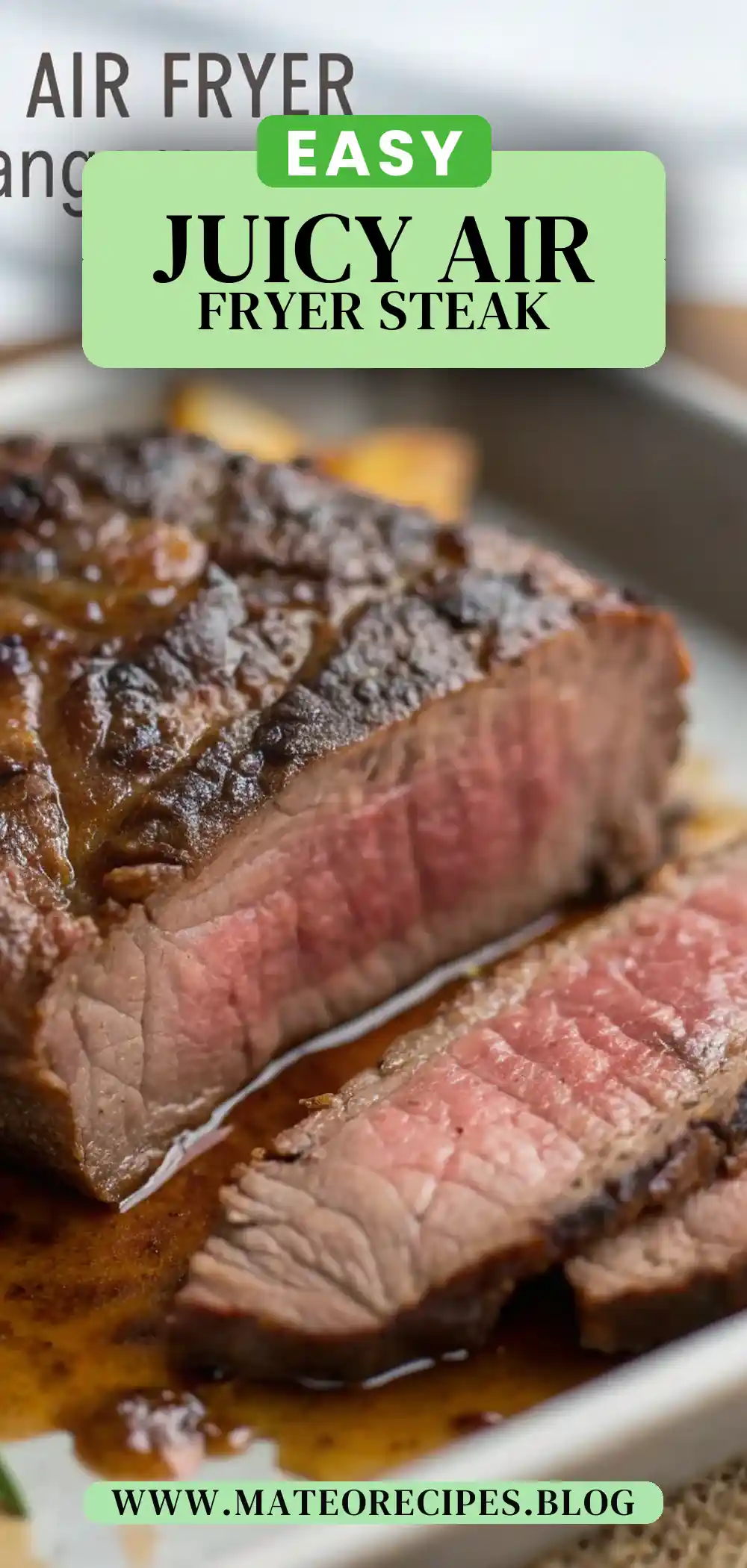 Pinterest pin 2 (Design 2) for Air Fryer Kangaroo Steak