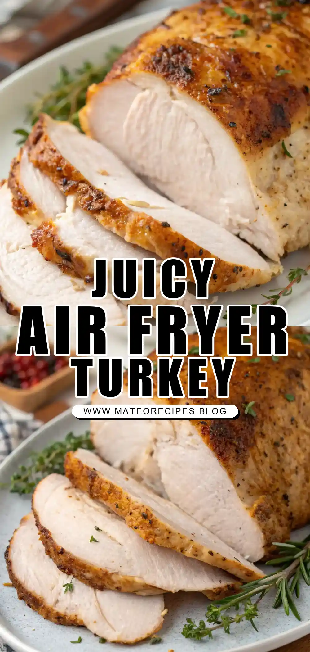Pinterest pin 1 (Design 1) for Air Fryer Turkey Breast