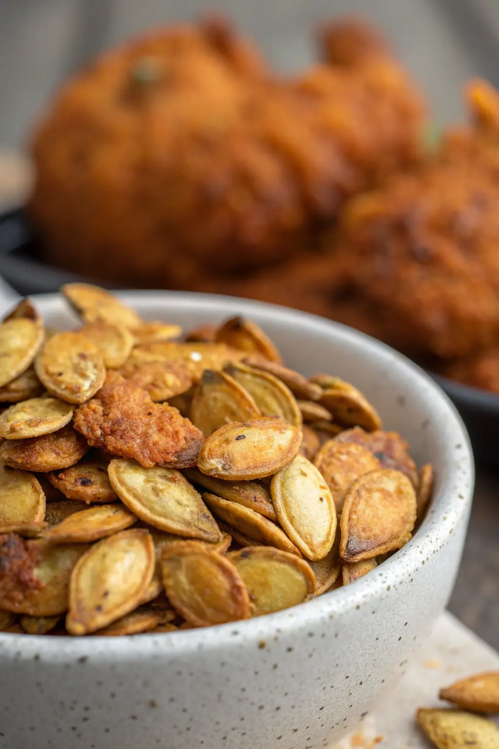 A delicious plate of Air Fryer Chicken Pumpkin Seeds
