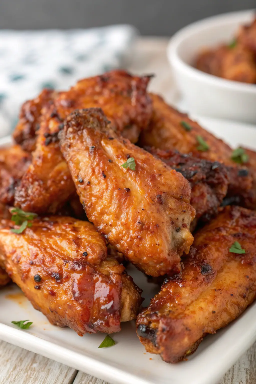 A delicious plate of Air Fryer Chicken Wings