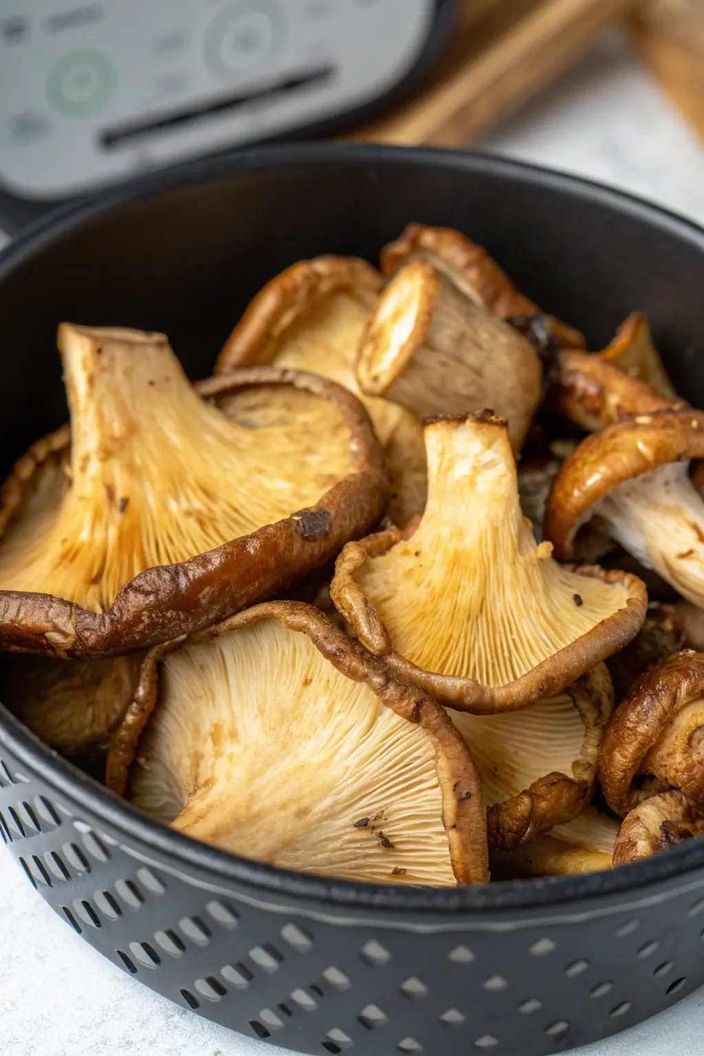 A delicious plate of Air Fryer Oyster Mushrooms