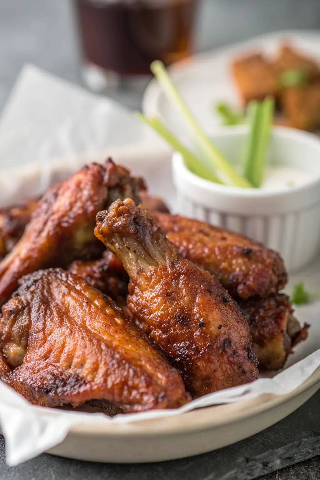 A delicious plate of Air Fryer Duck Wings