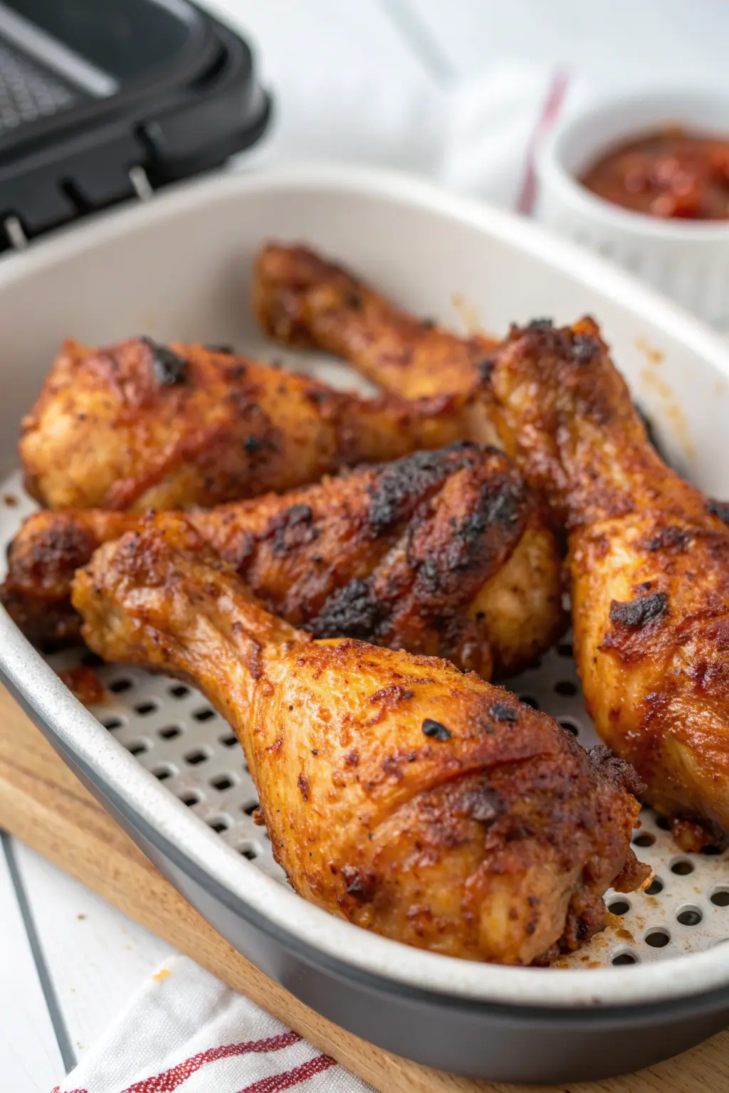 A delicious plate of Air Fryer Chicken Drumsticks