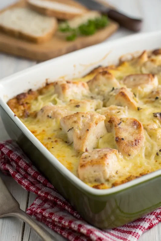 A delicious plate of Baked Chicken Casserole