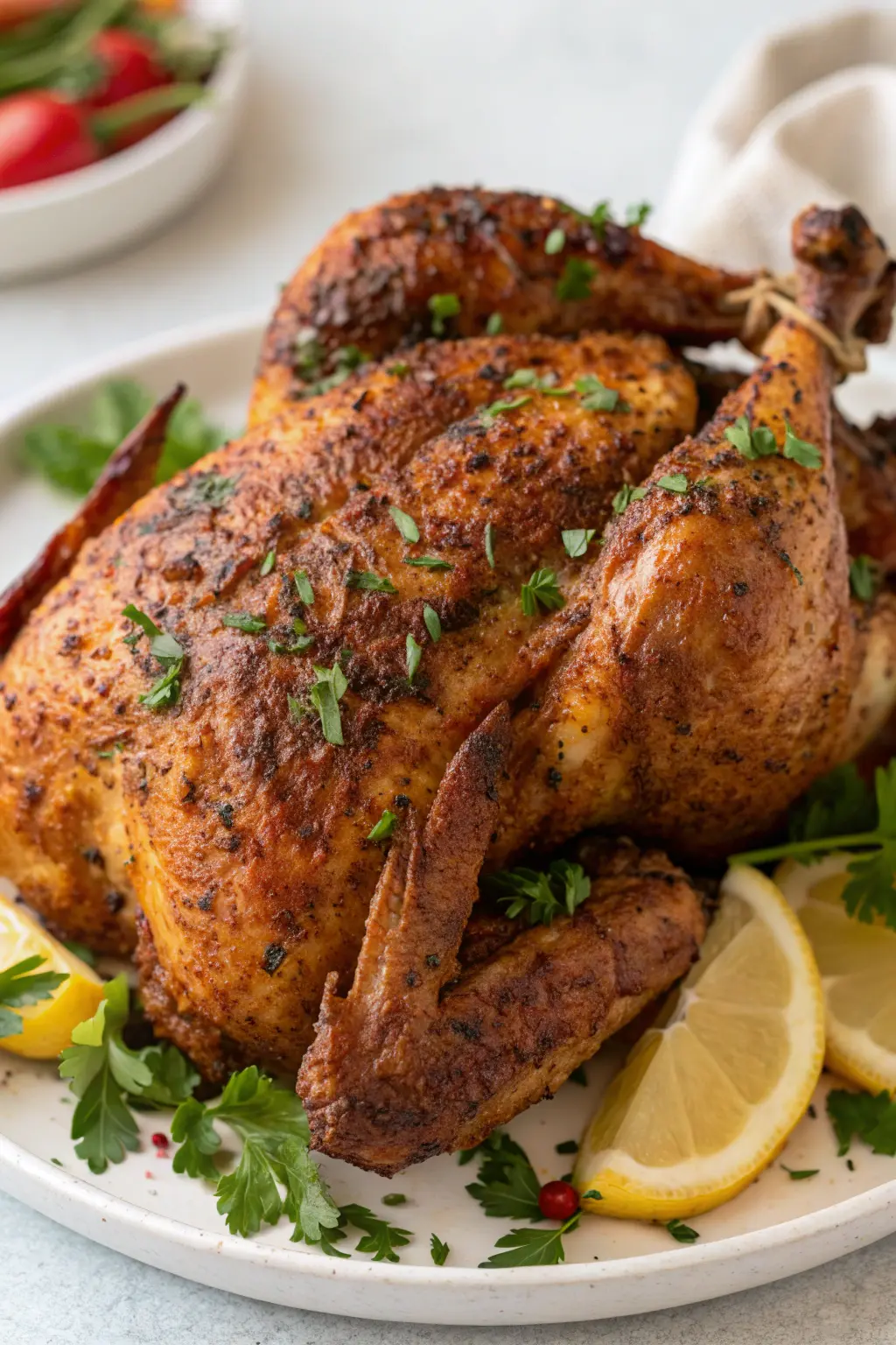 A delicious plate of Air Fryer Chicken Teff