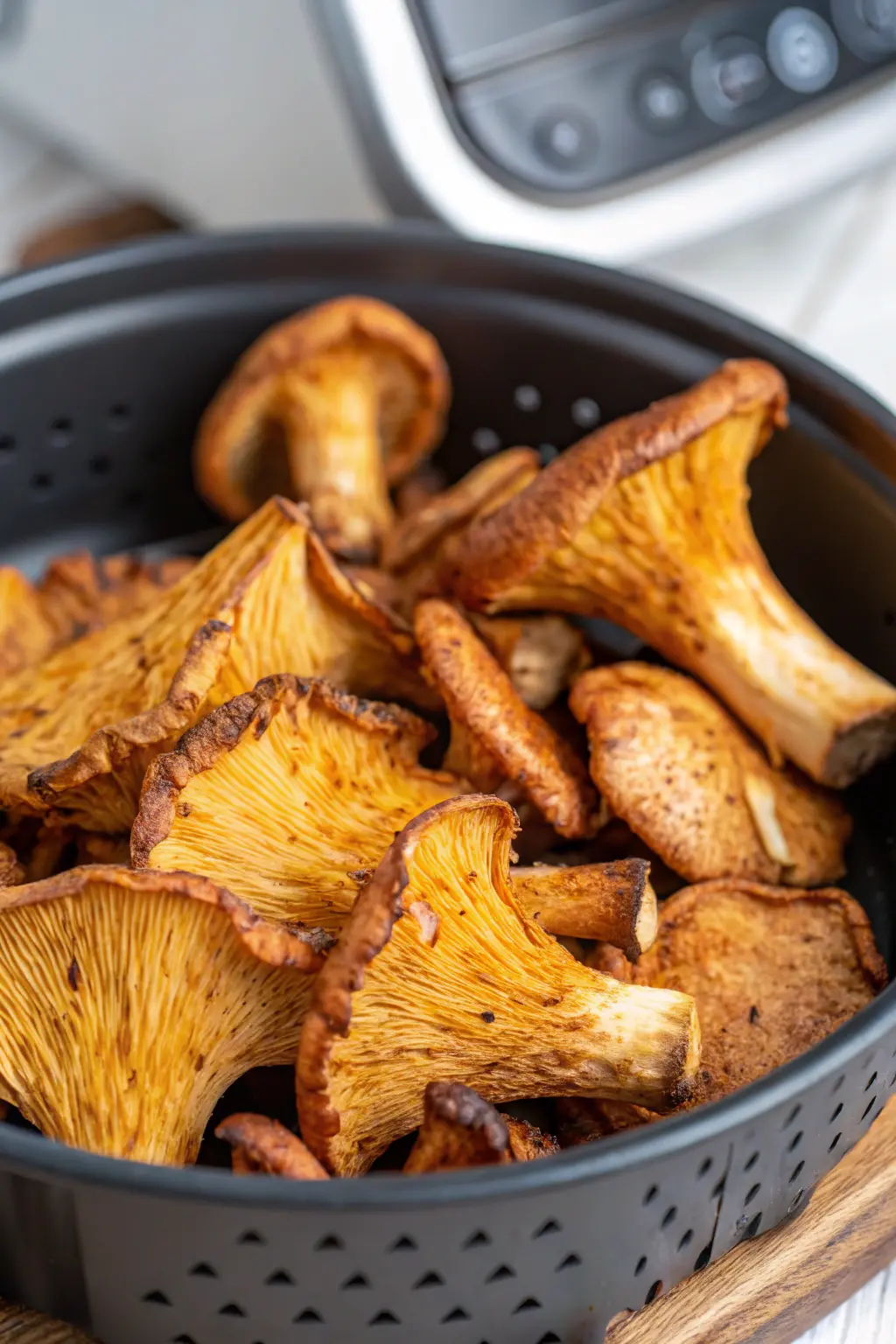 A delicious plate of Air Fryer Oyster Mushrooms