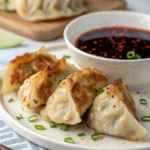 A delicious plate of Air Fryer Chicken Gyoza