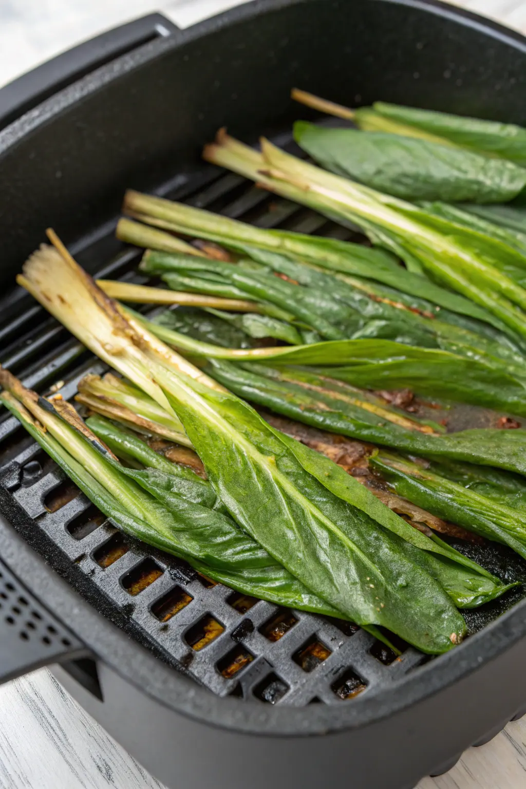 A delicious plate of Air Fryer Ramps