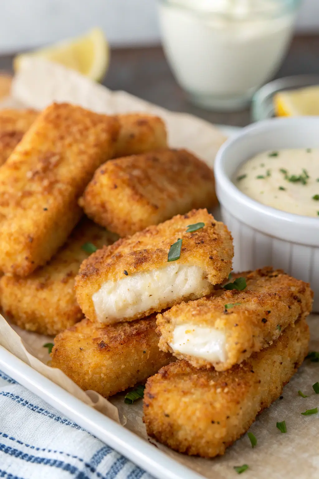 A delicious plate of Air Fryer Fish Sticks